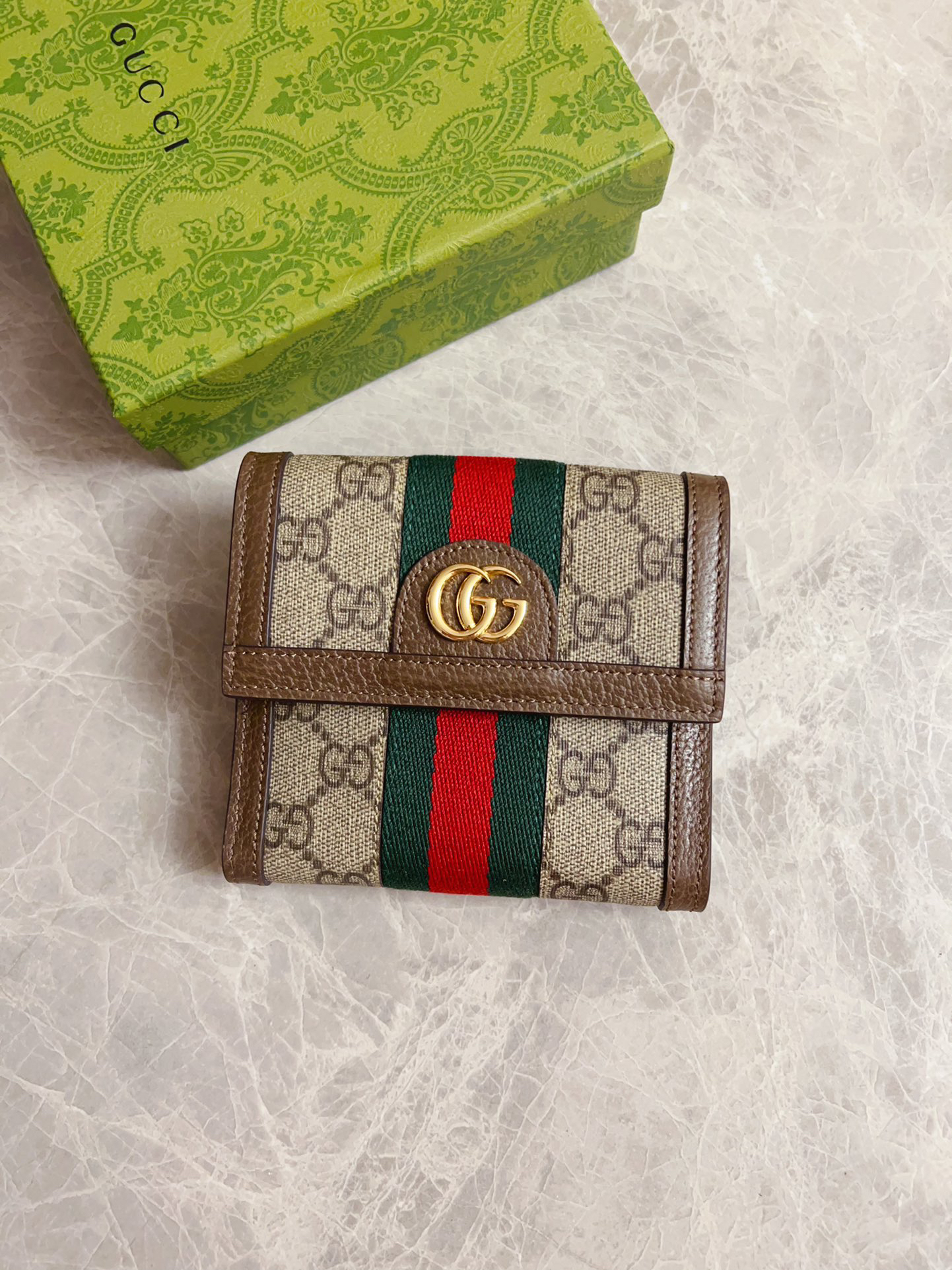 [TOP] GUCCI Wallet 12 x 11 x 3 cm - Brown - 711 Luxury