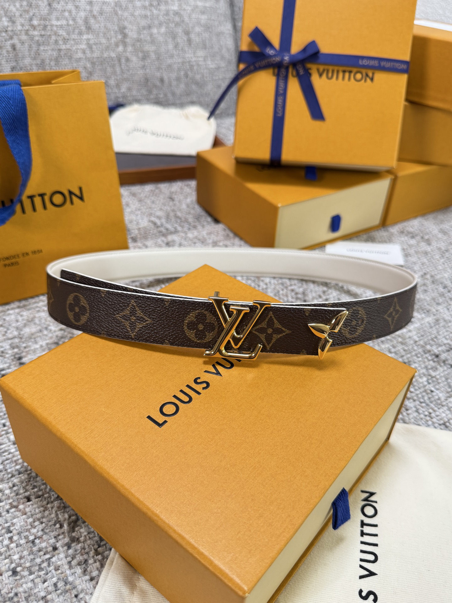 [TOP] Louis Vuitton LV Belt 3 cm - Brown - 711 Luxury