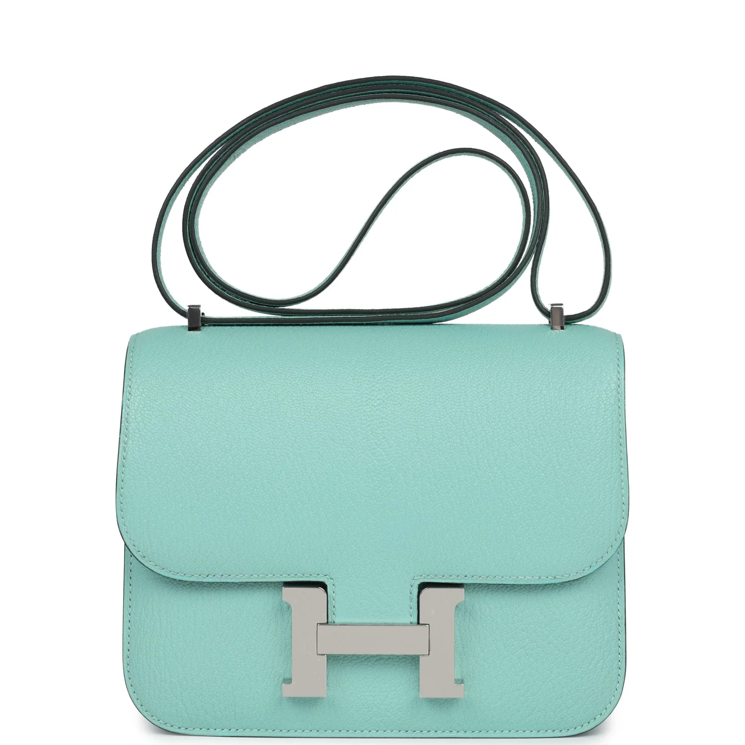 Hermes Constance Aqua Chevre Palladium Hardware