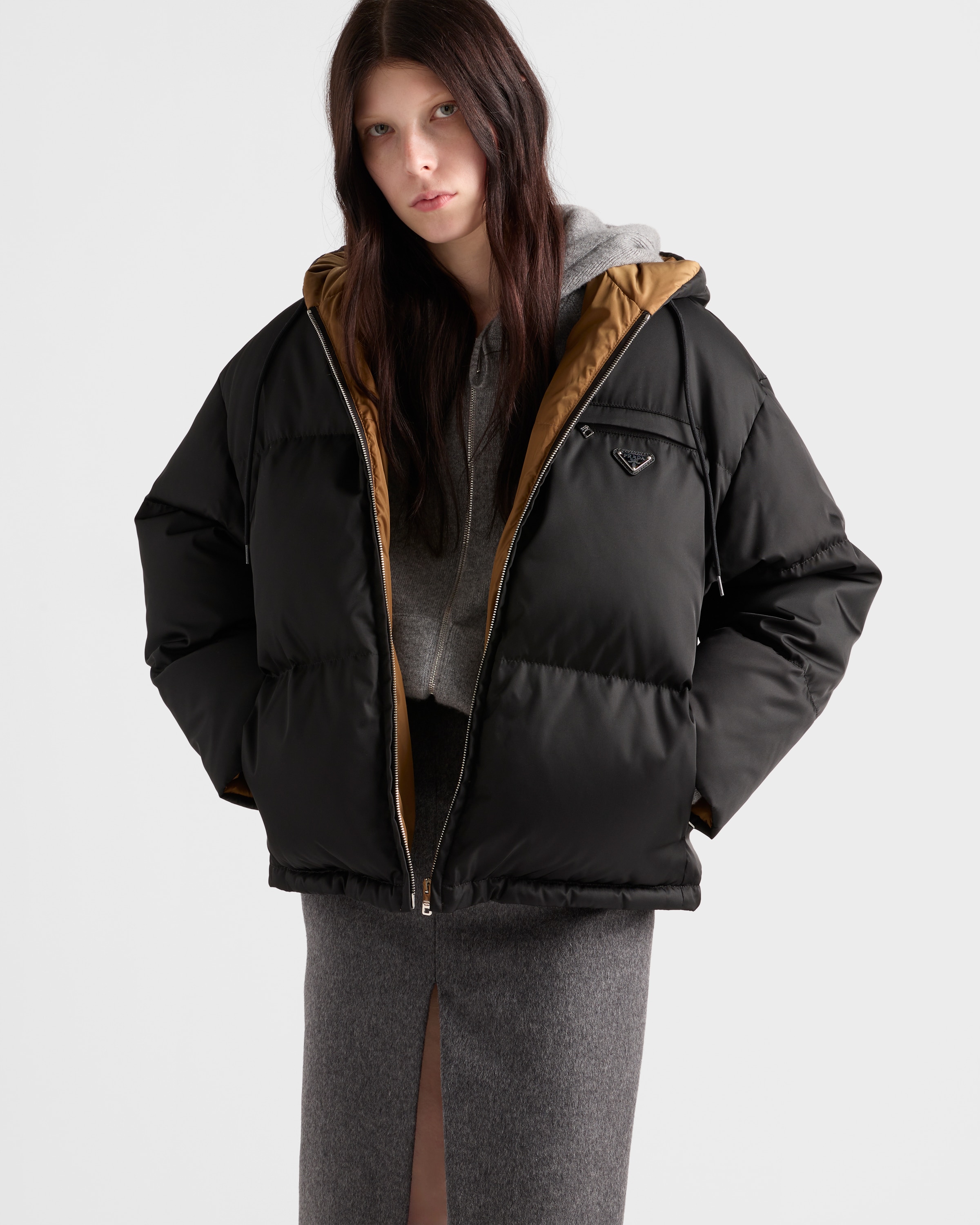 Prada black Clothing PRADA Black Re-nylon Down Jacket #394864 View 2 | Nigo Office