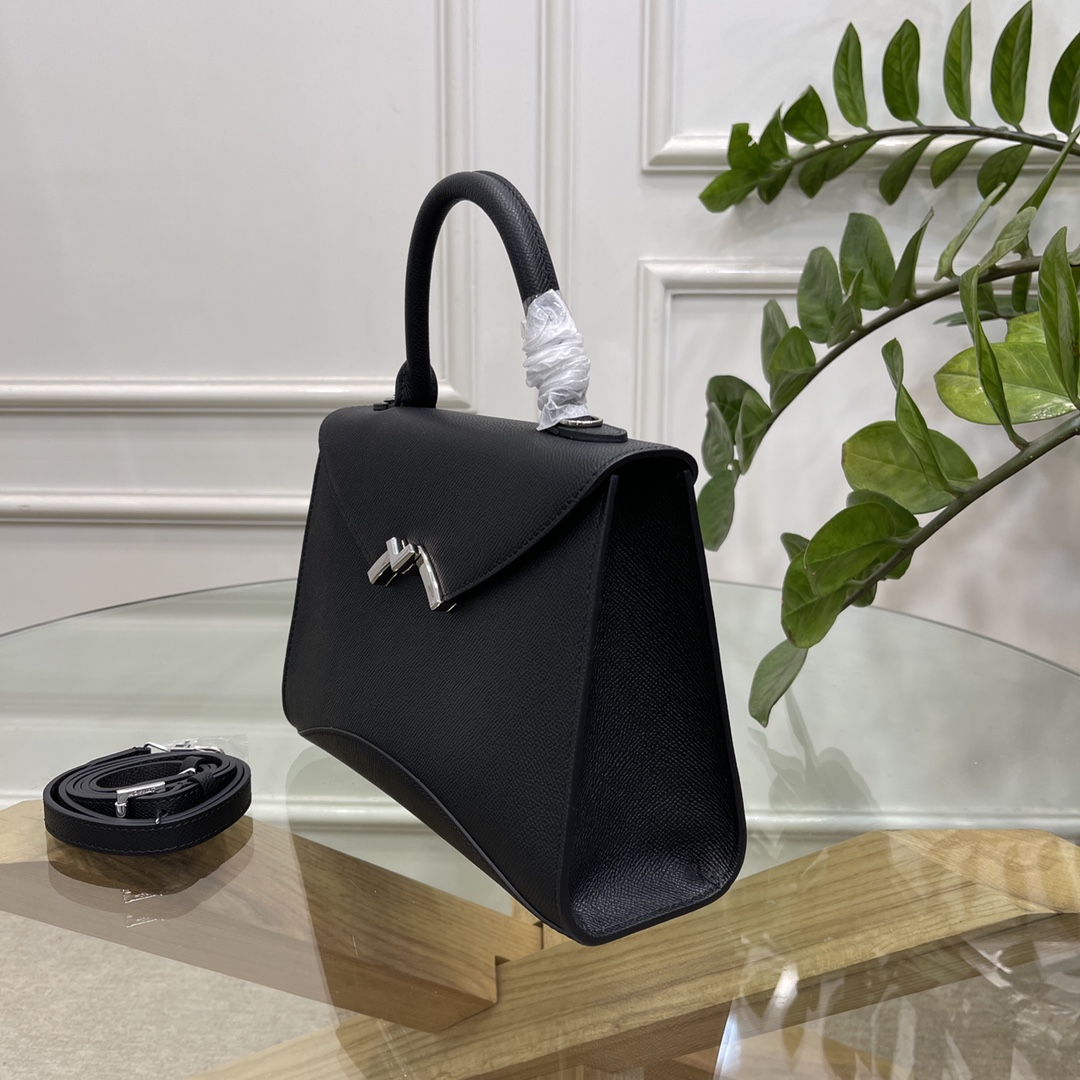 [TOP] MOYNAT Gabrielle Bag Cowhide 26x18x9cm - Black - 711 Luxury