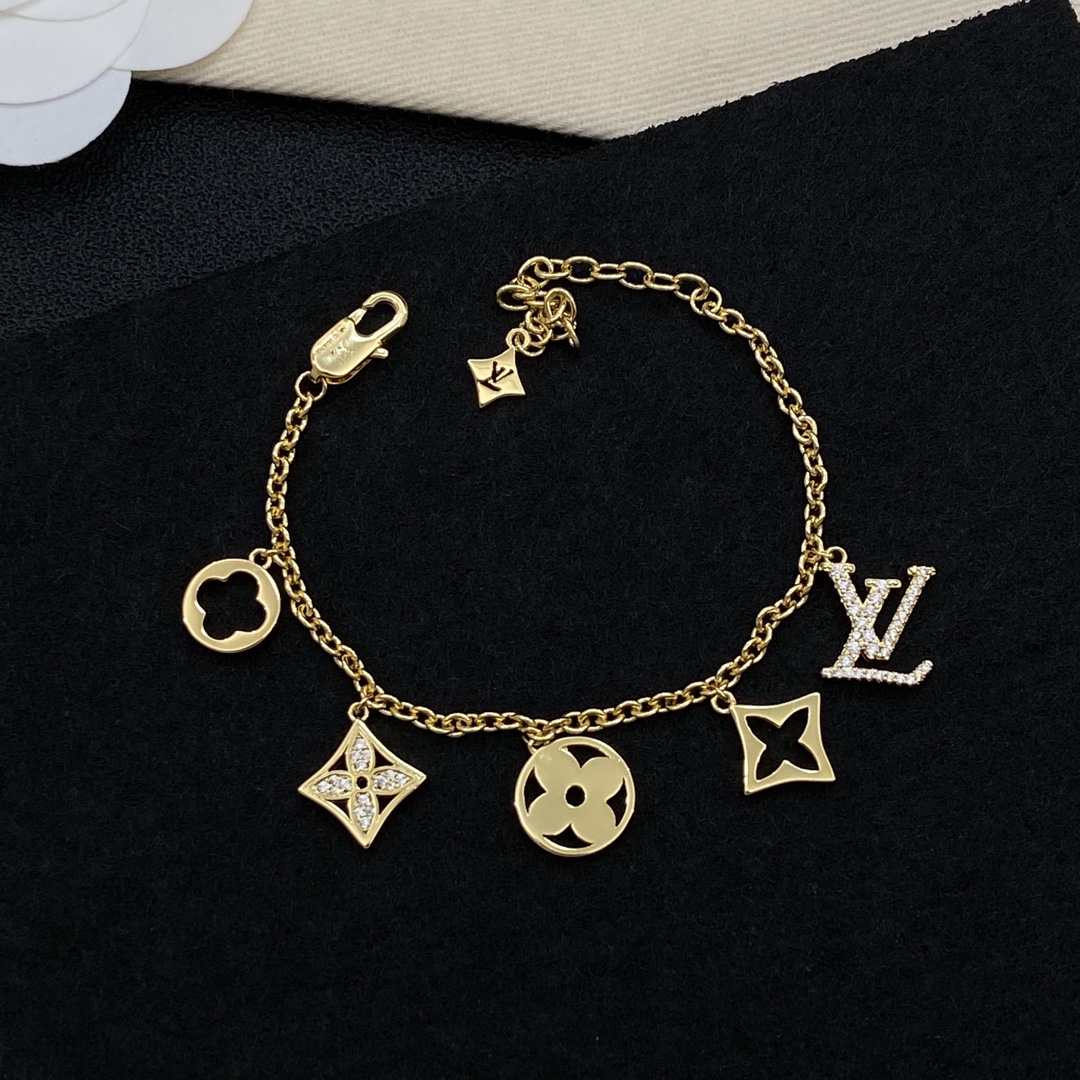 [TOP] Louis Vuitton LV Bracelet - Gold