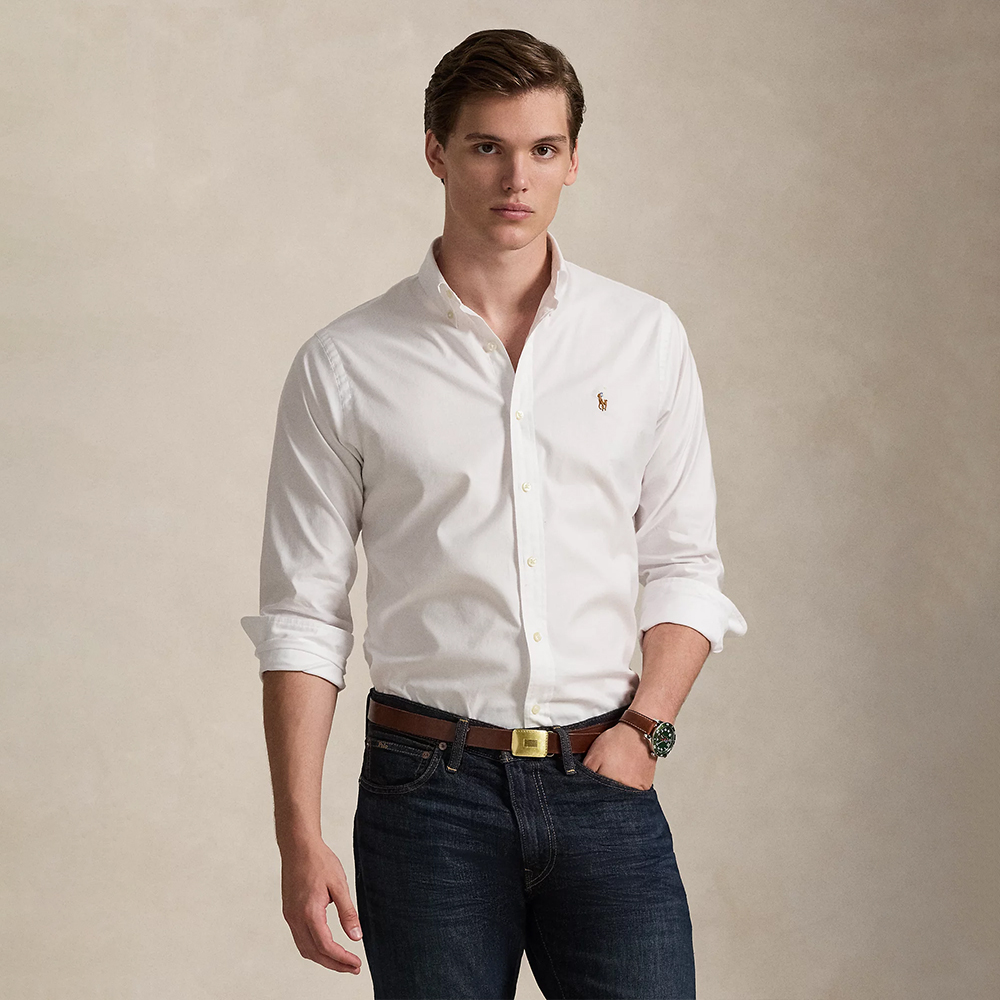 Designer Clothing Ralph Lauren Classic Fit Brushed Poplin Shirt #379081 | Nigo Office