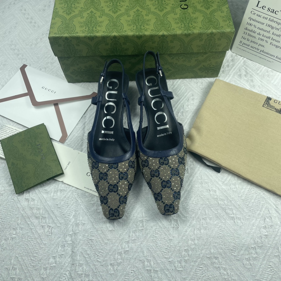 [TOP] GUCCI Mules - Dark Blue - 711 Luxury