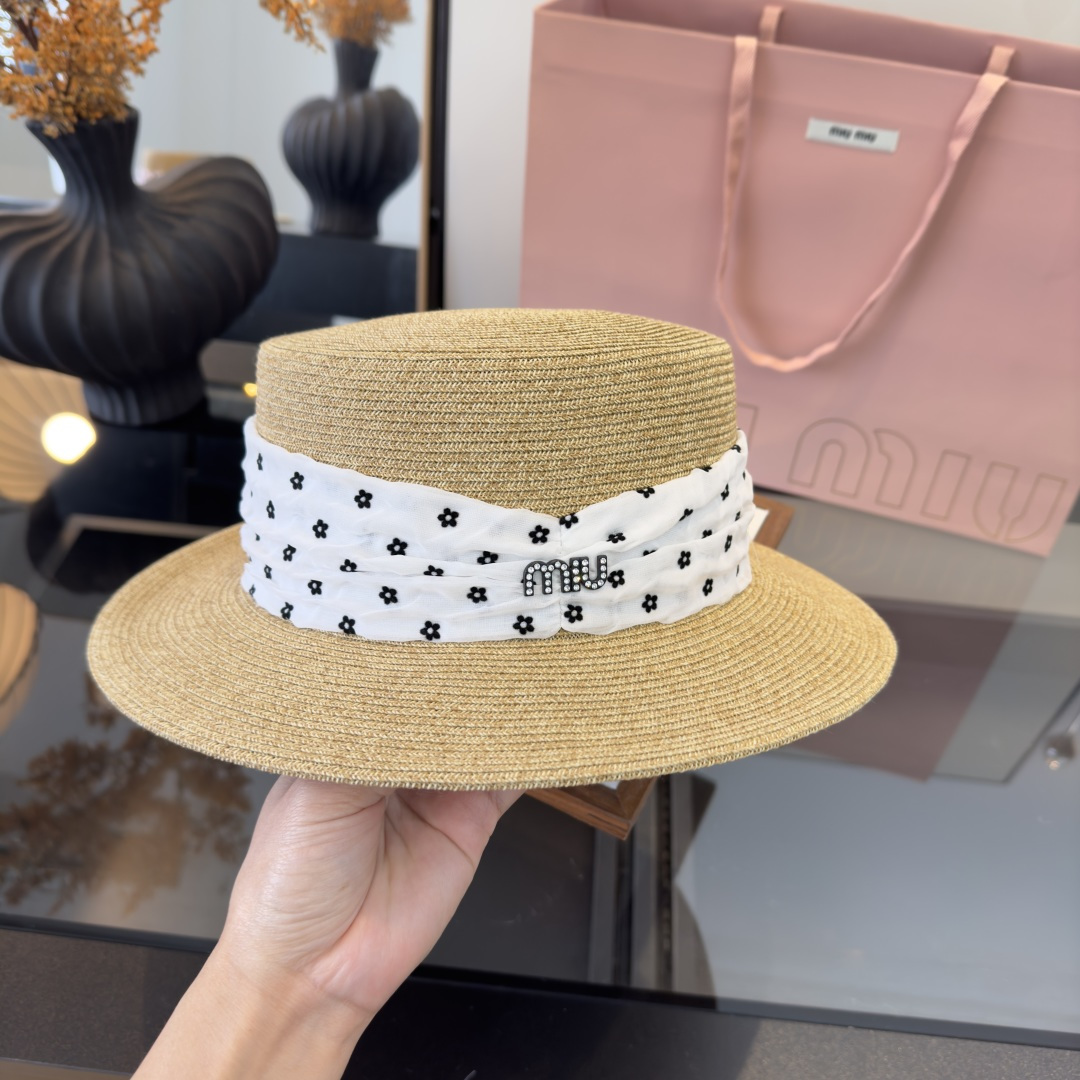 [TOP] Miu Miu Straw Hat - 2 Color