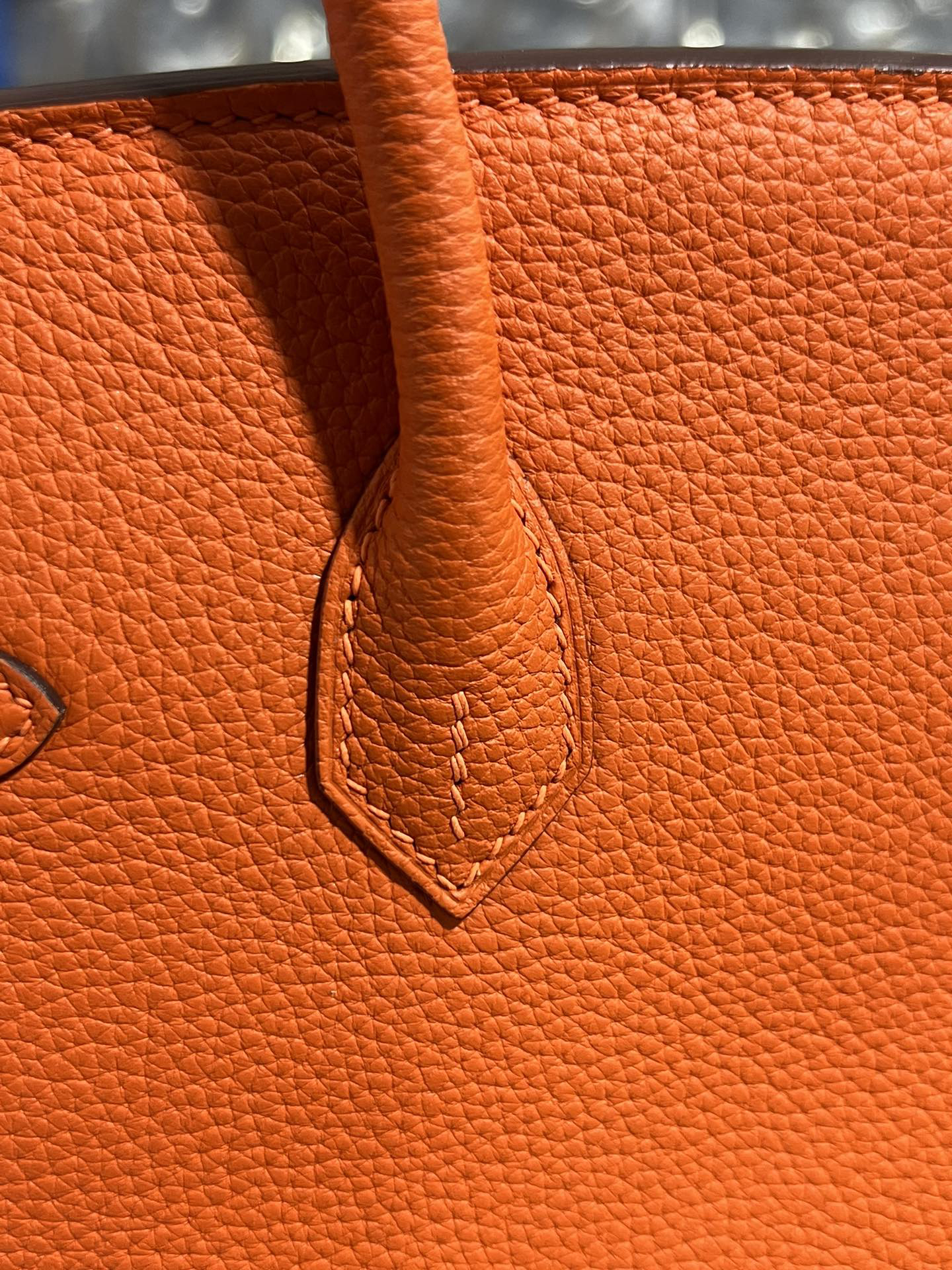 [TOP] HERMES Birkin Togo Leather 25cm - Orange & GHW