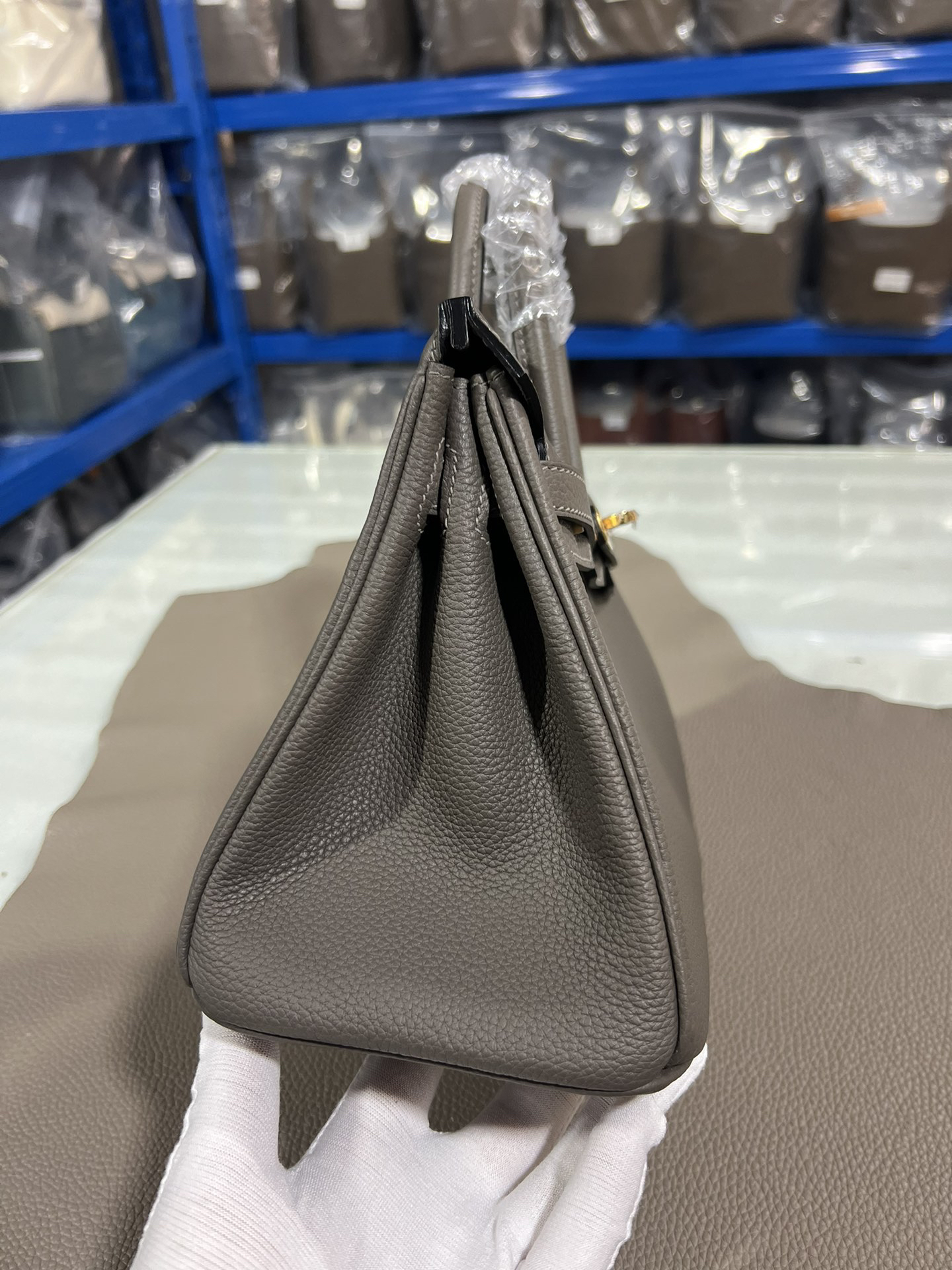 [TOP] HERMES Birkin Togo Leather 25cm/30cm - Etain & GHW