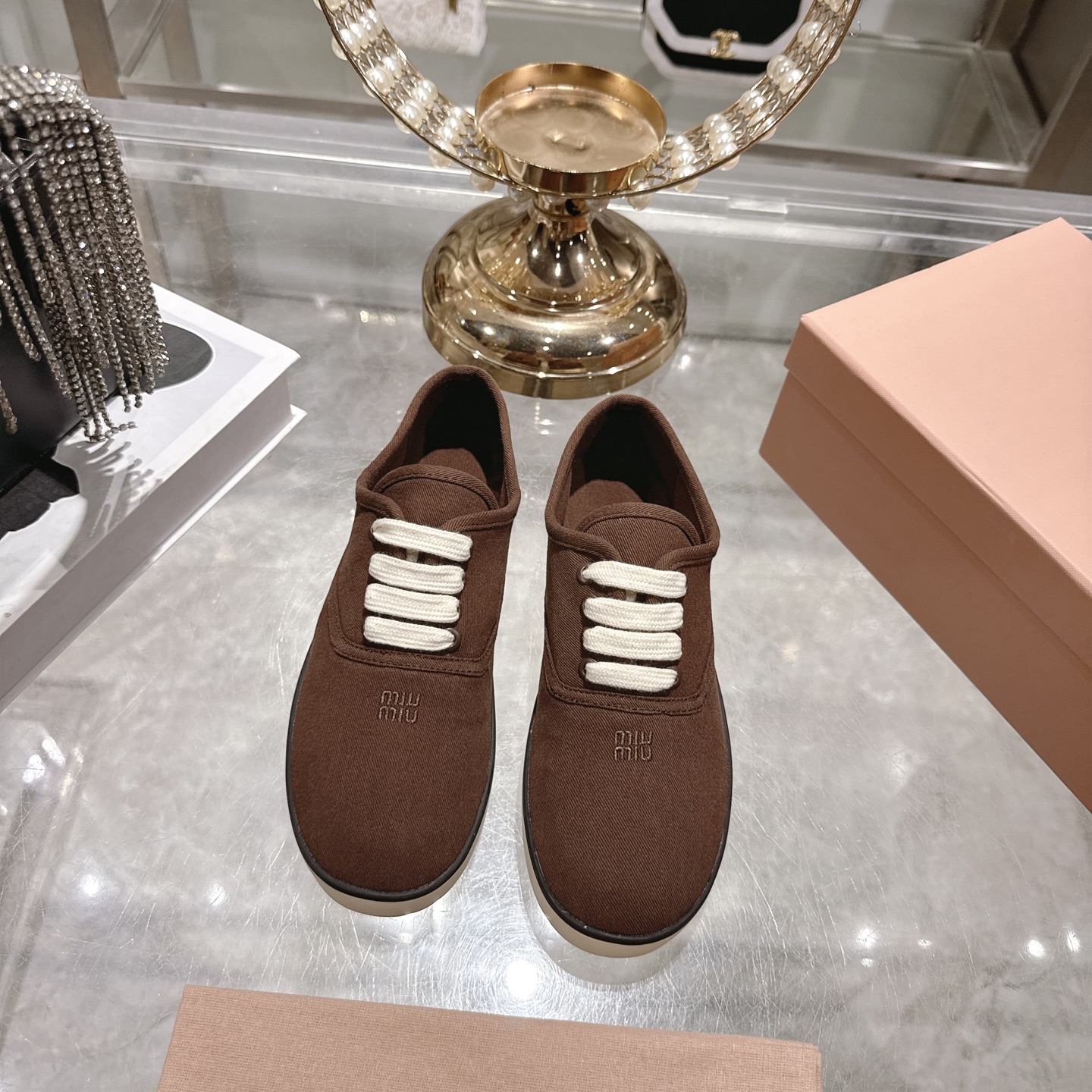 [TOP] Miu Miu Casual Shoes - Chocolate - 711 Luxury