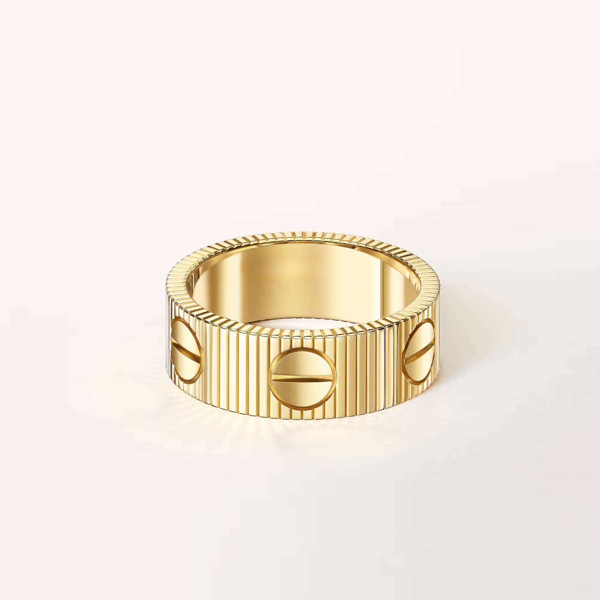 Carty Love Stripe Ring, Yellow Gold