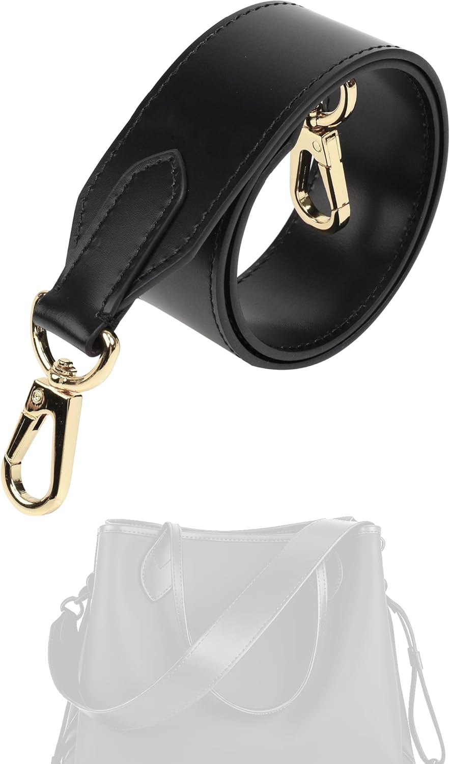 XYJG Vachetta Leather Strap for LV Neverfull Bag,Double Sided Usable Cowhide Crossbody Purse Strap for Handbag