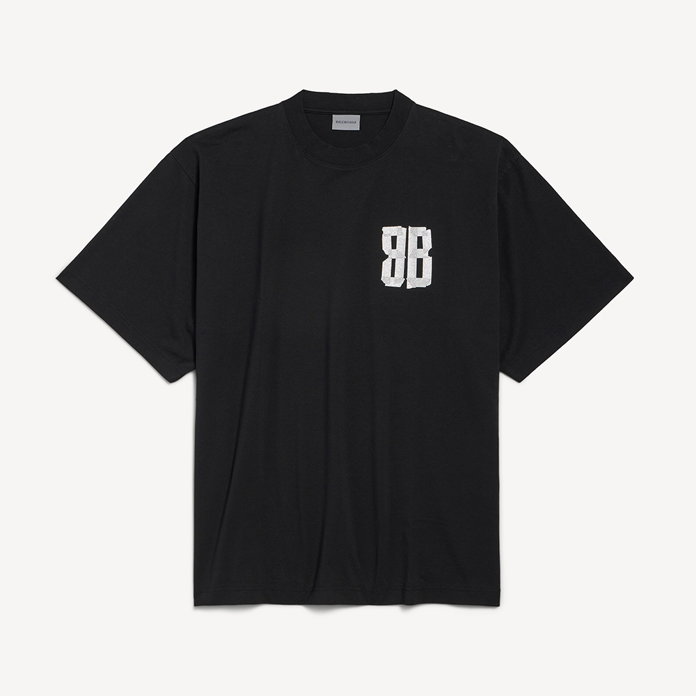 Balenciaga Clothing Balenciaga Glitter Tape Type Large Fit T-shirt #394203 | Nigo Office