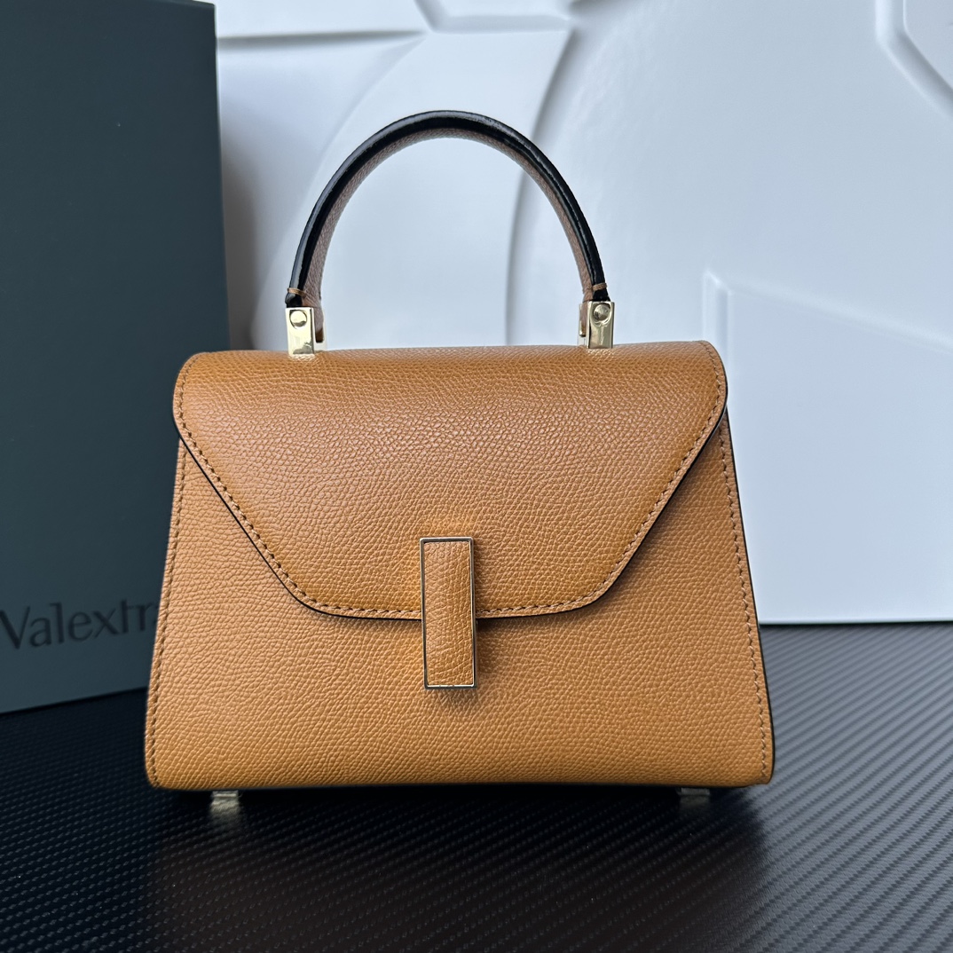 [TOP] VALEXTRA lside Bag 19.5x14x9.5cm - Caramel - 711 Luxury