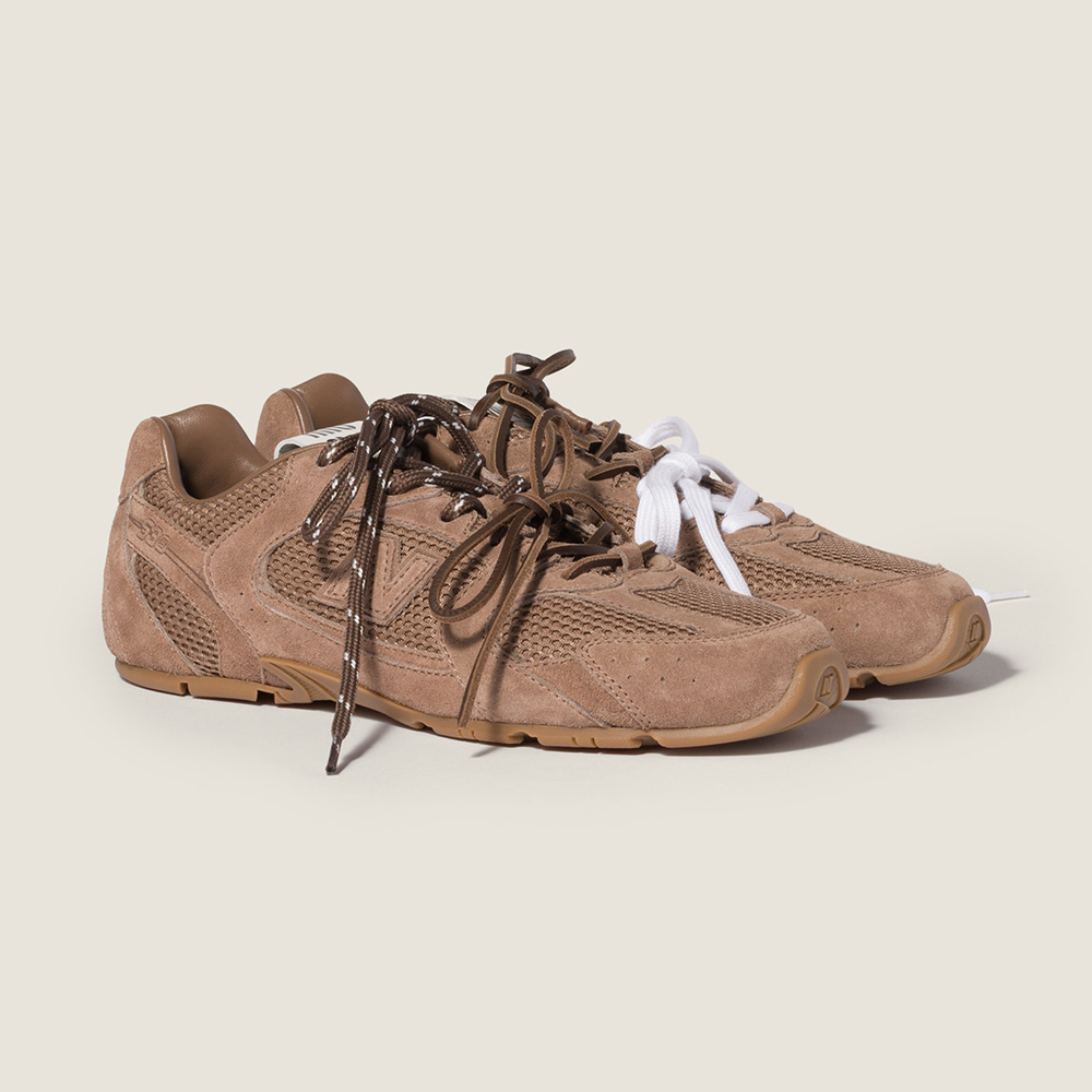 MiuMiu New Balance X 530 Sl Suede And Mesh Sneakers #383269