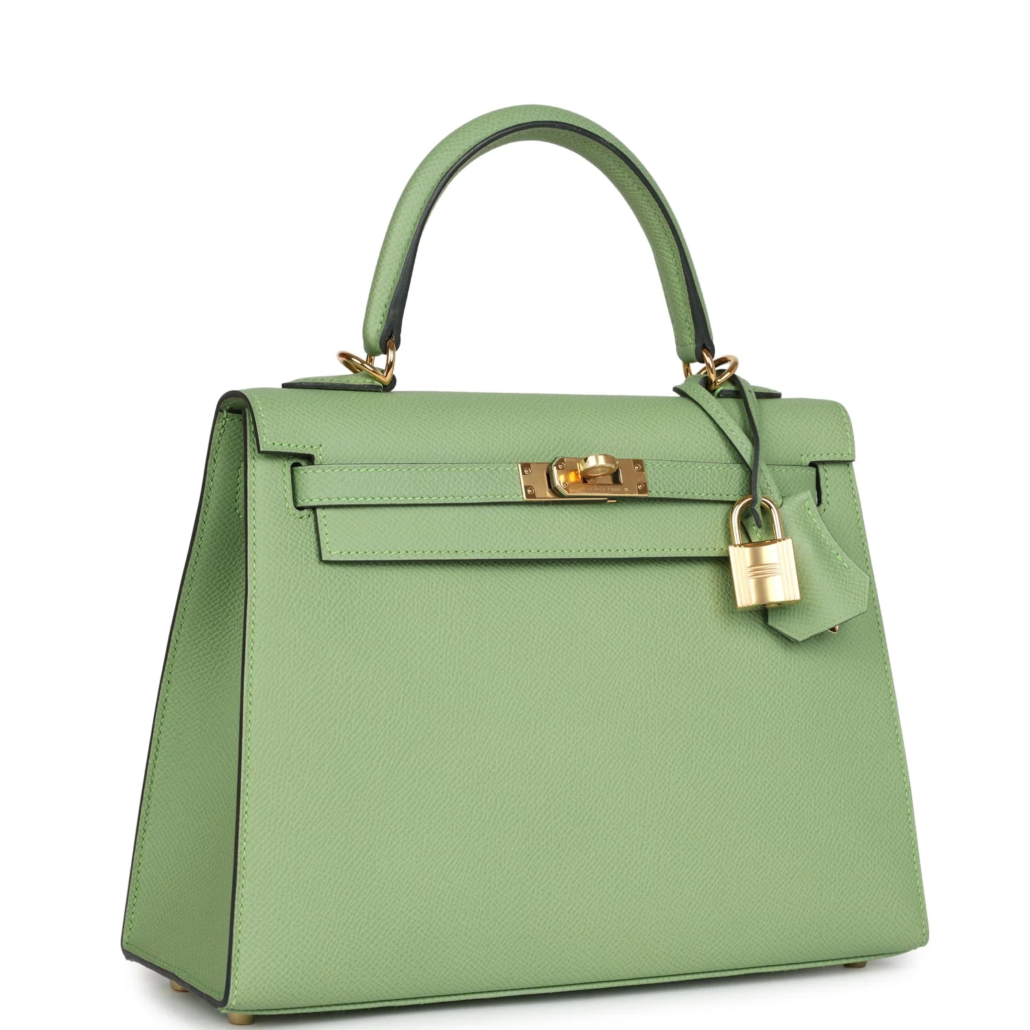Hermes Kelly Sellier  Vert Criquet Epsom Gold Hardware