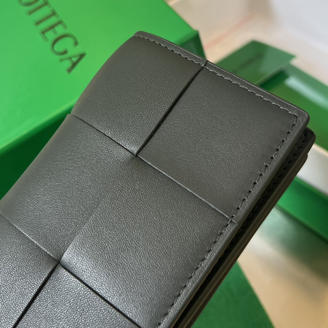 [TOP] Bottega Veneta BV Folding Slim Business Card Holder 12.5x7.5 cm - Black - 711 Luxury