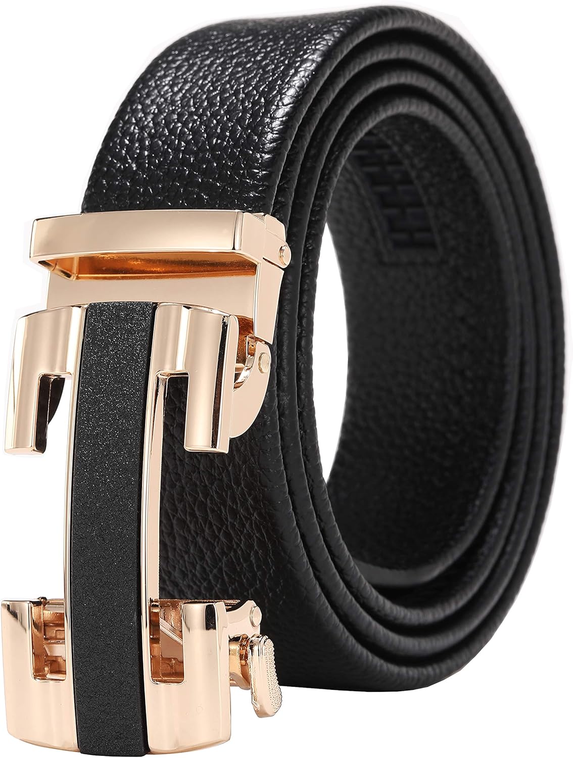 Men's Classic Fashion Automatic Buckle Design Leather Belt Business Belt