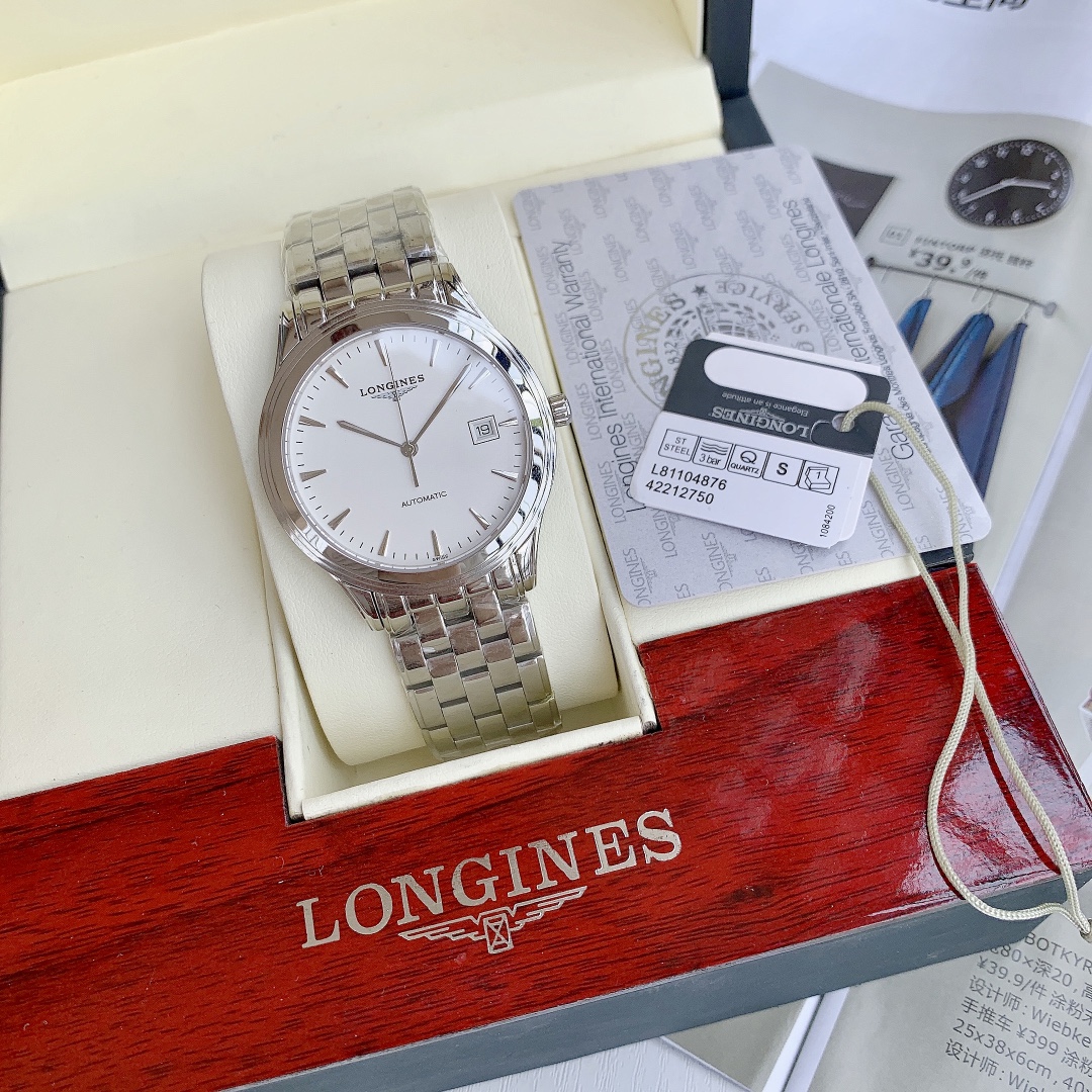 [TOP] LONGINES Men's Watch 39mm - Silver - 711 Luxury