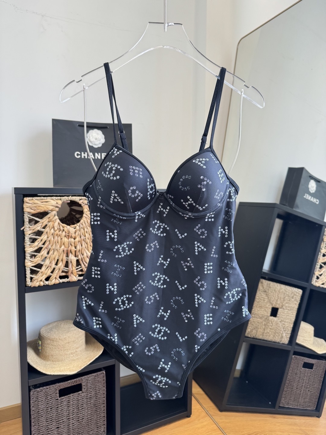 [TOP] CHANEL One-Piece Swimsuit - Black - 711 Luxury