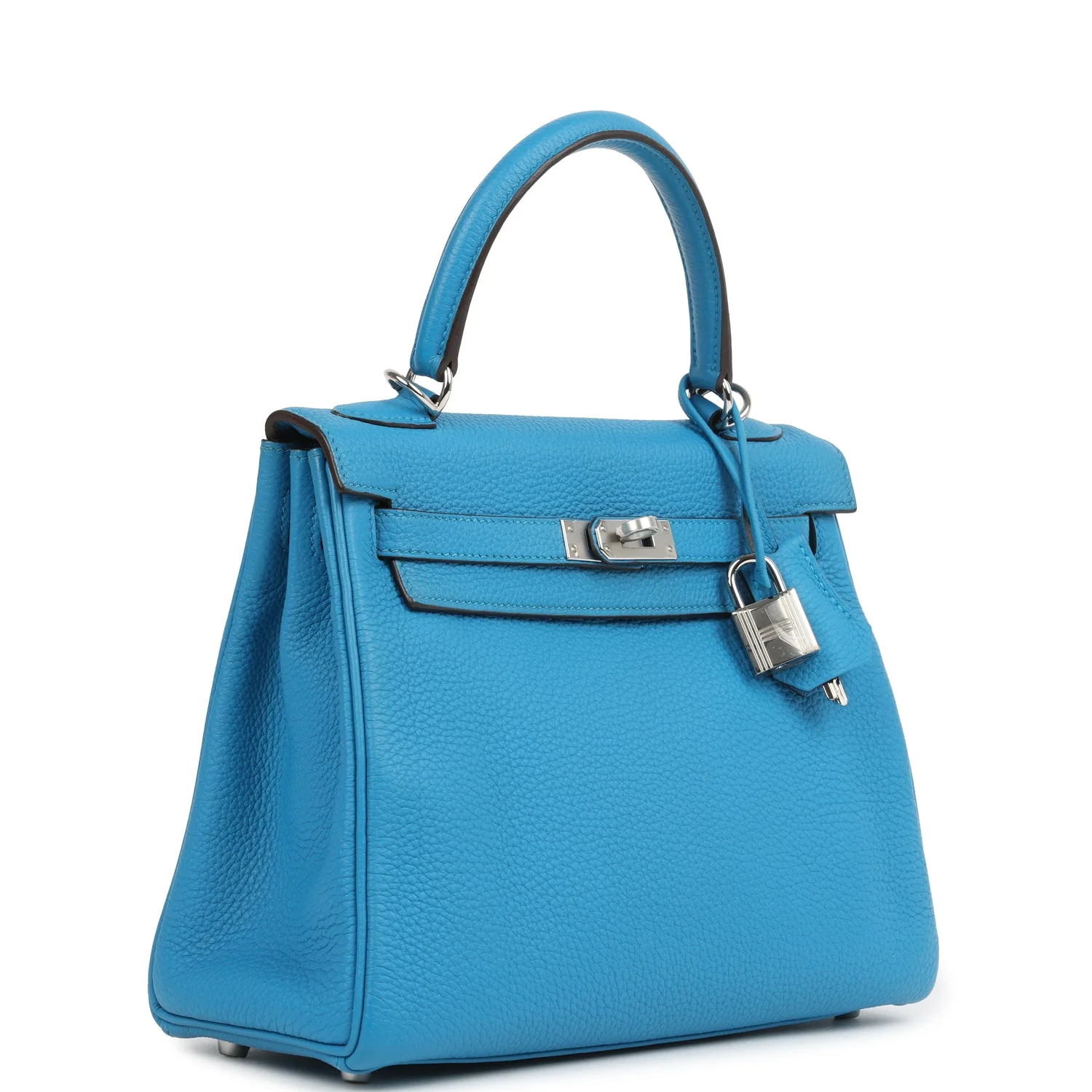 Hermes Kelly Retourne  Bleu Zanzibar Togo Palladium Hardware