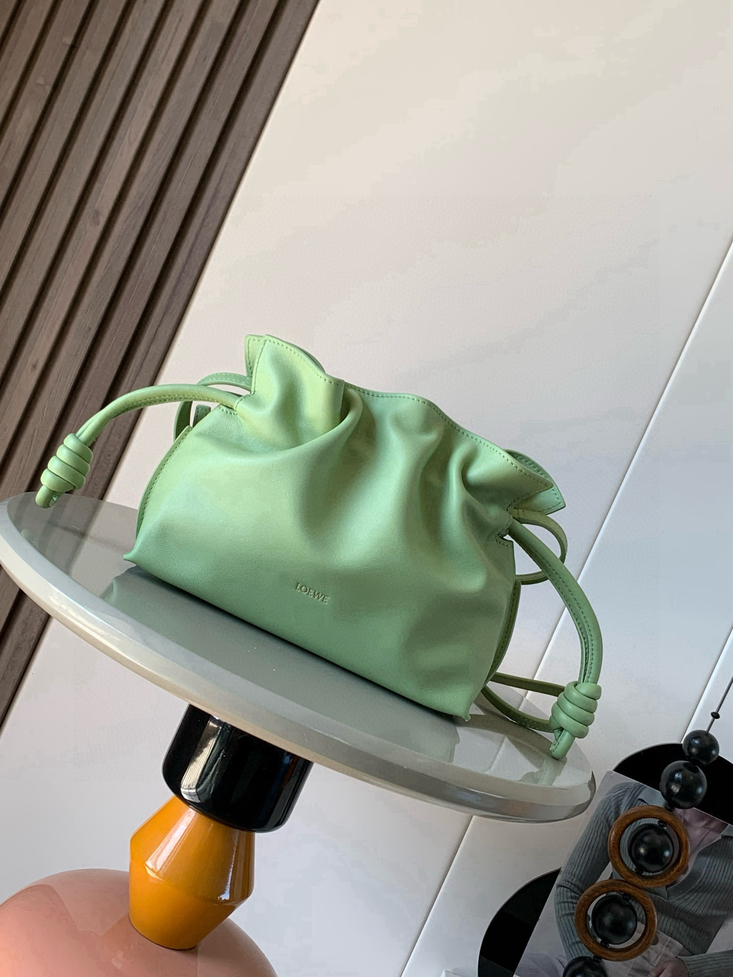 [TOP] LOEWE Flamenco Bag Cowhide Leather 23x18x9cm - Green