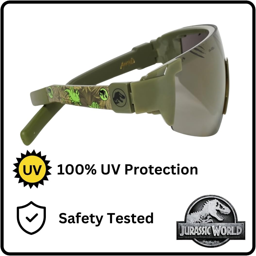 ARKAID Jurassic World Sunglasses for Kids Green Wrap | UV 400 | One Size Fits Most Kids