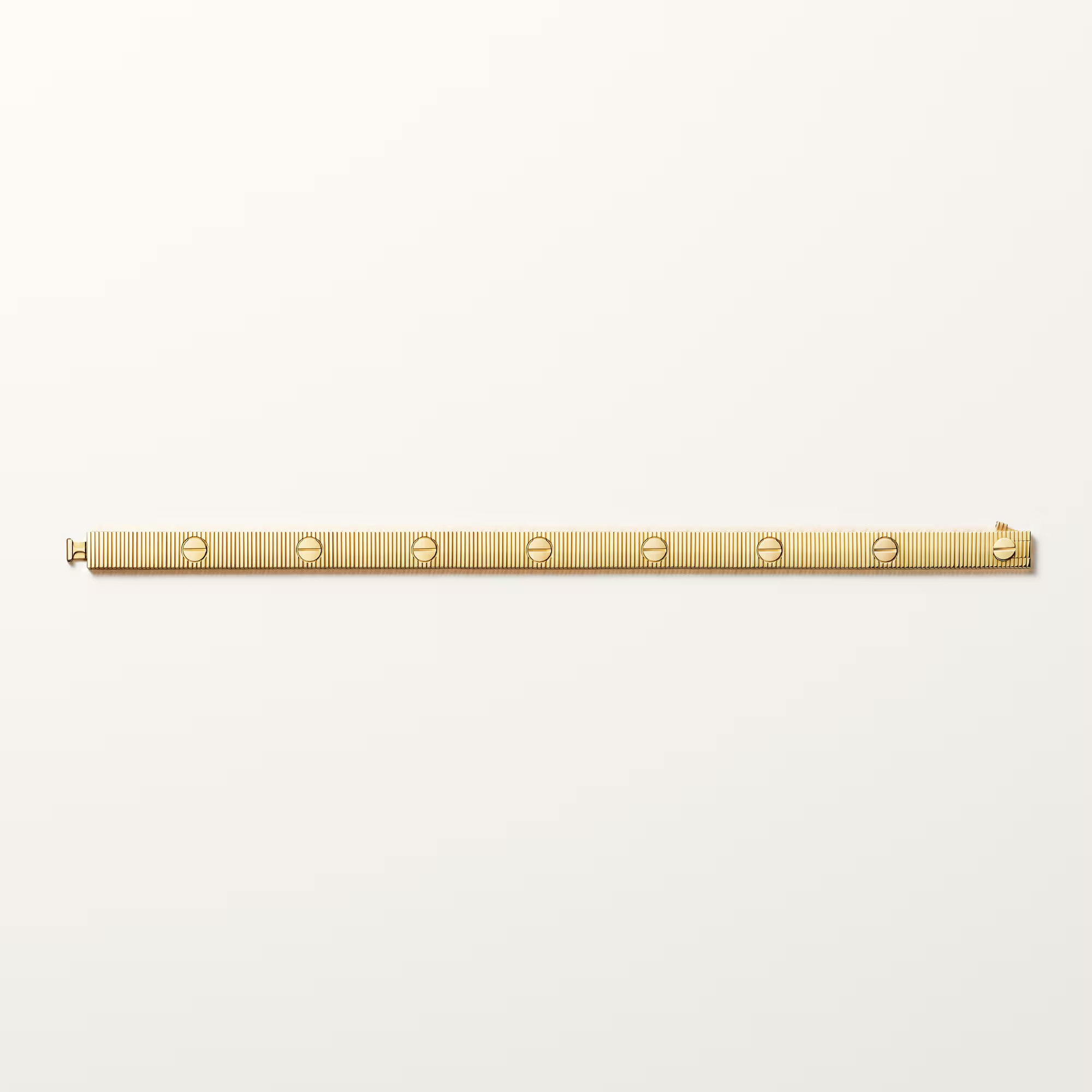 Carty Love Stripe Bracelet, Yellow Gold, Flexible