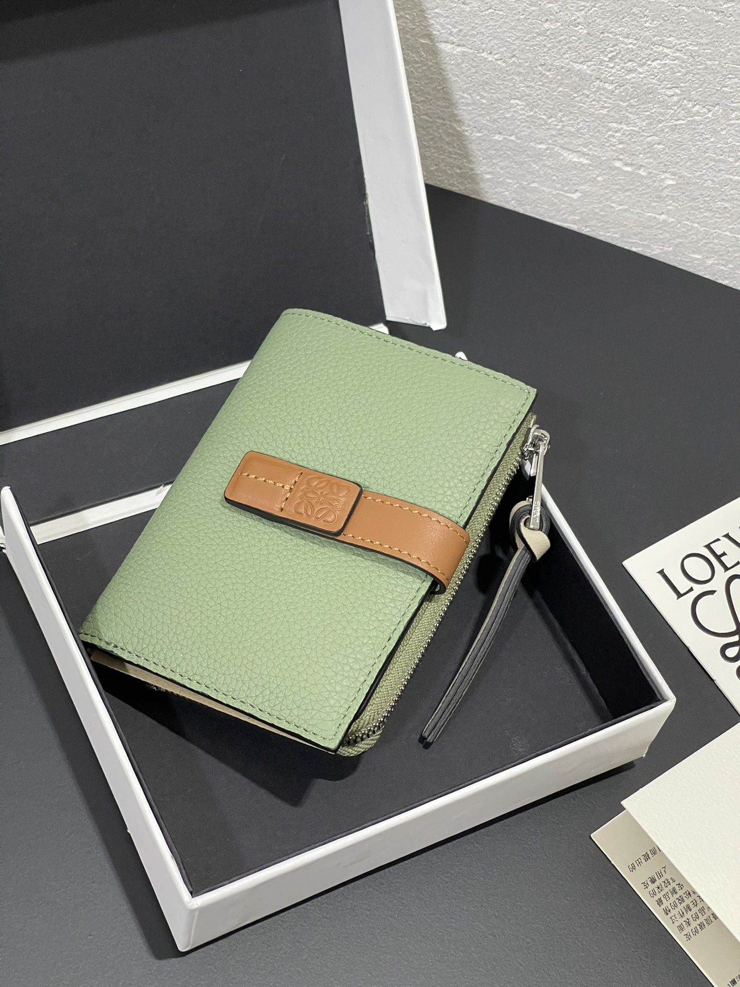 [TOP] LOEWE Wallet 12*8.5cm - Green - 711 Luxury
