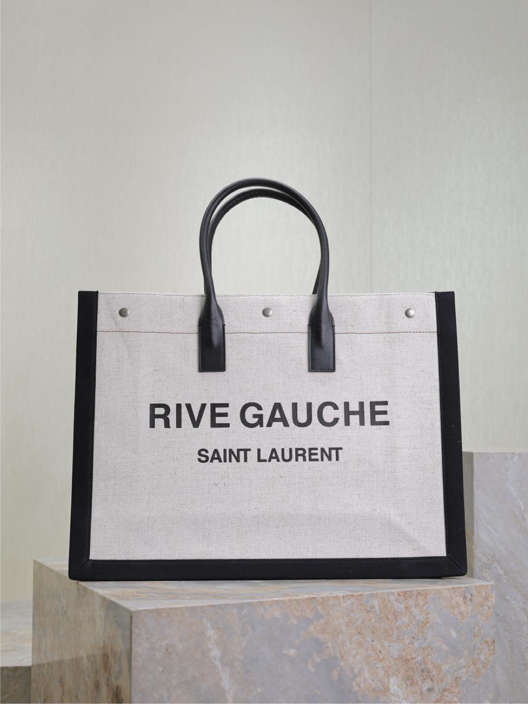 [TOP] Yves Saint Laurent YSL Rive Gauche Tote Bag 48x36x16cm - White - 711 Luxury