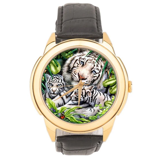 Hand Painted Watch (White Tiger)