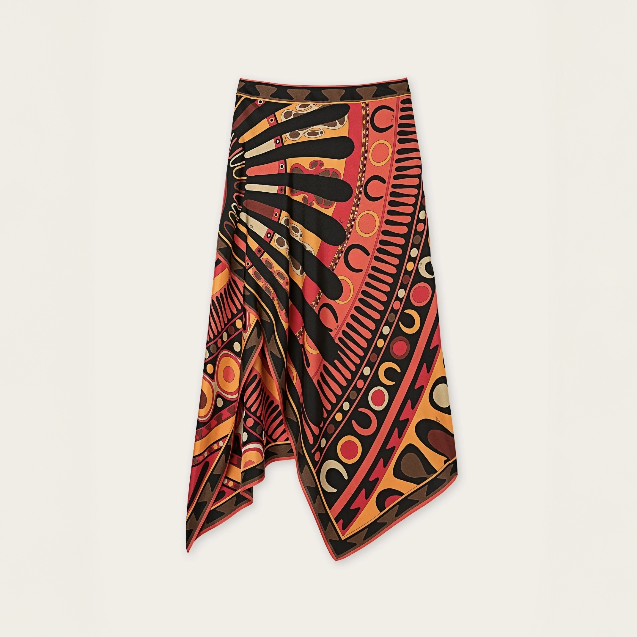 Pucci Twill Silk Irregular Skirt #385685