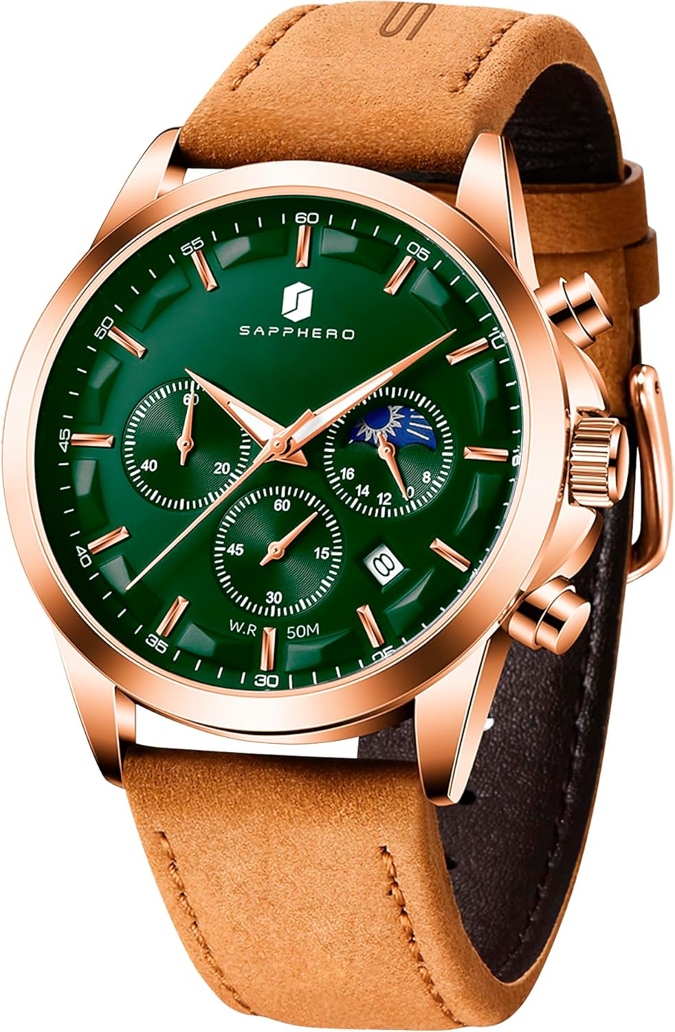 BENYAR Mens Watches Analog Quartz Chronograph Waterproof Wrist Watches for Men Fashion Business Work Casual Sport Designer Dress Watch with Calendar Elegant Gifts for Men
