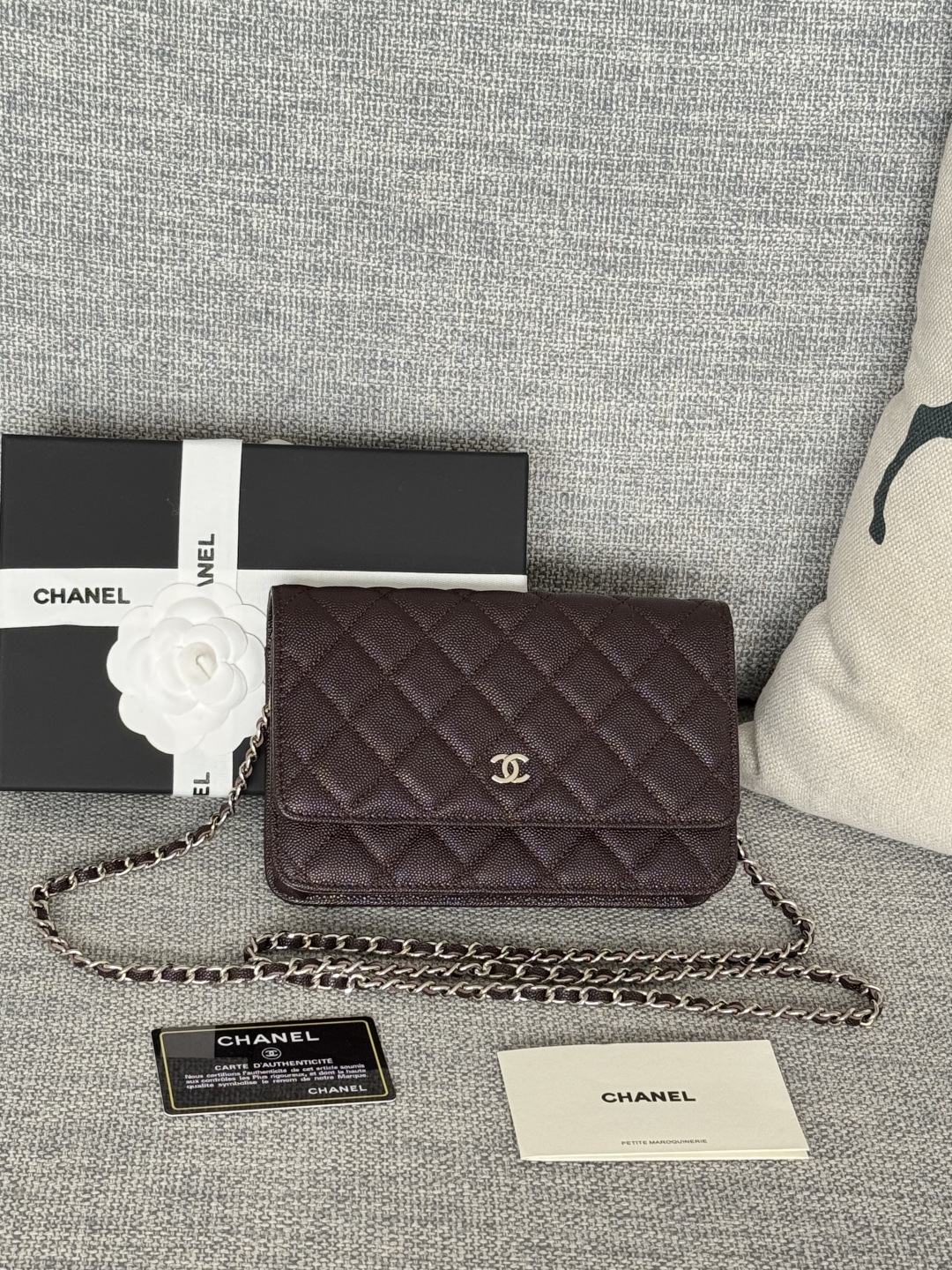 [TOP] CHANEL Woc Bag Cowhide 19x12x3cm - Coffee & SHW - 711 Luxury