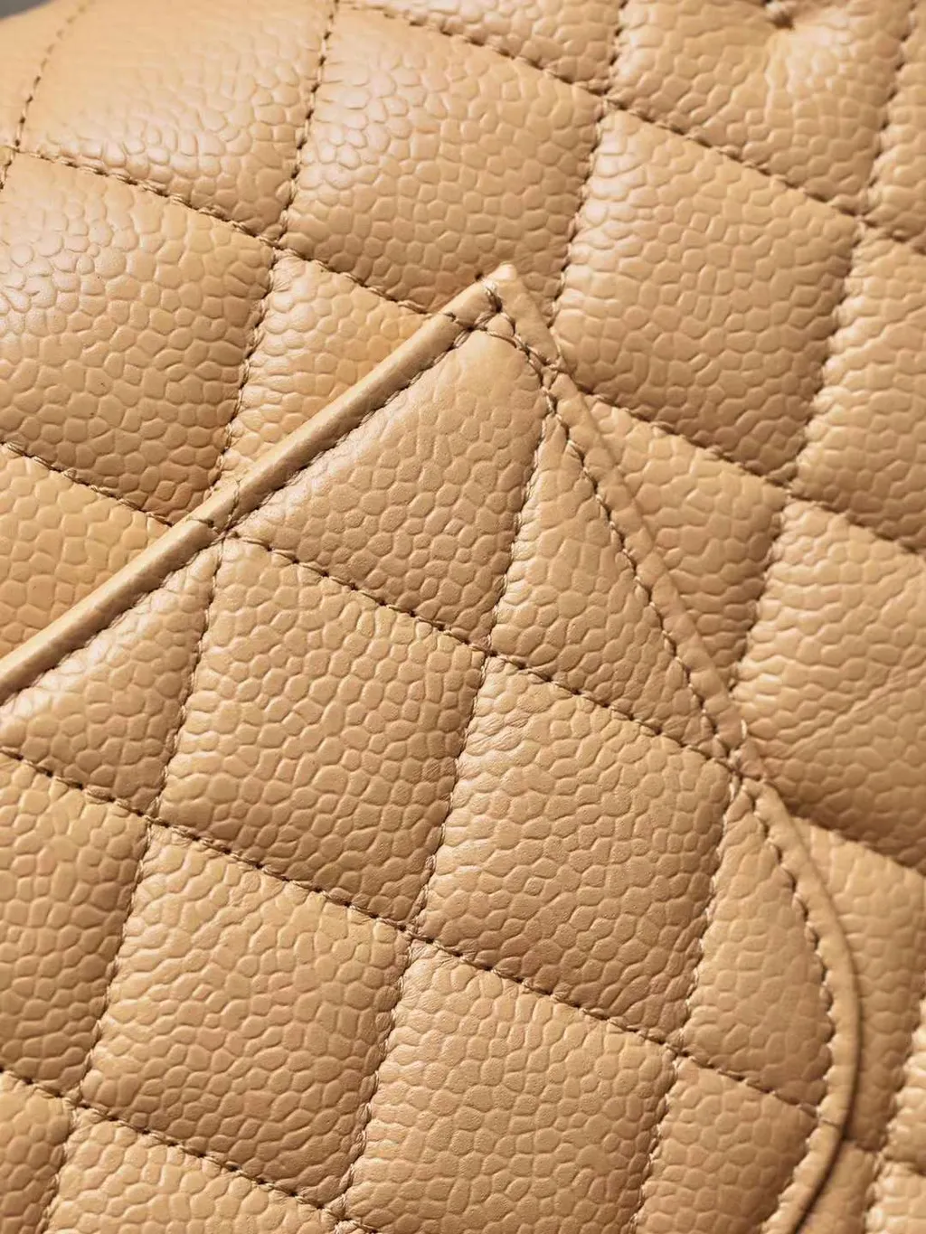 [TOP] CHANEL Classic Flap Bag 23cm - Apricot & GHW