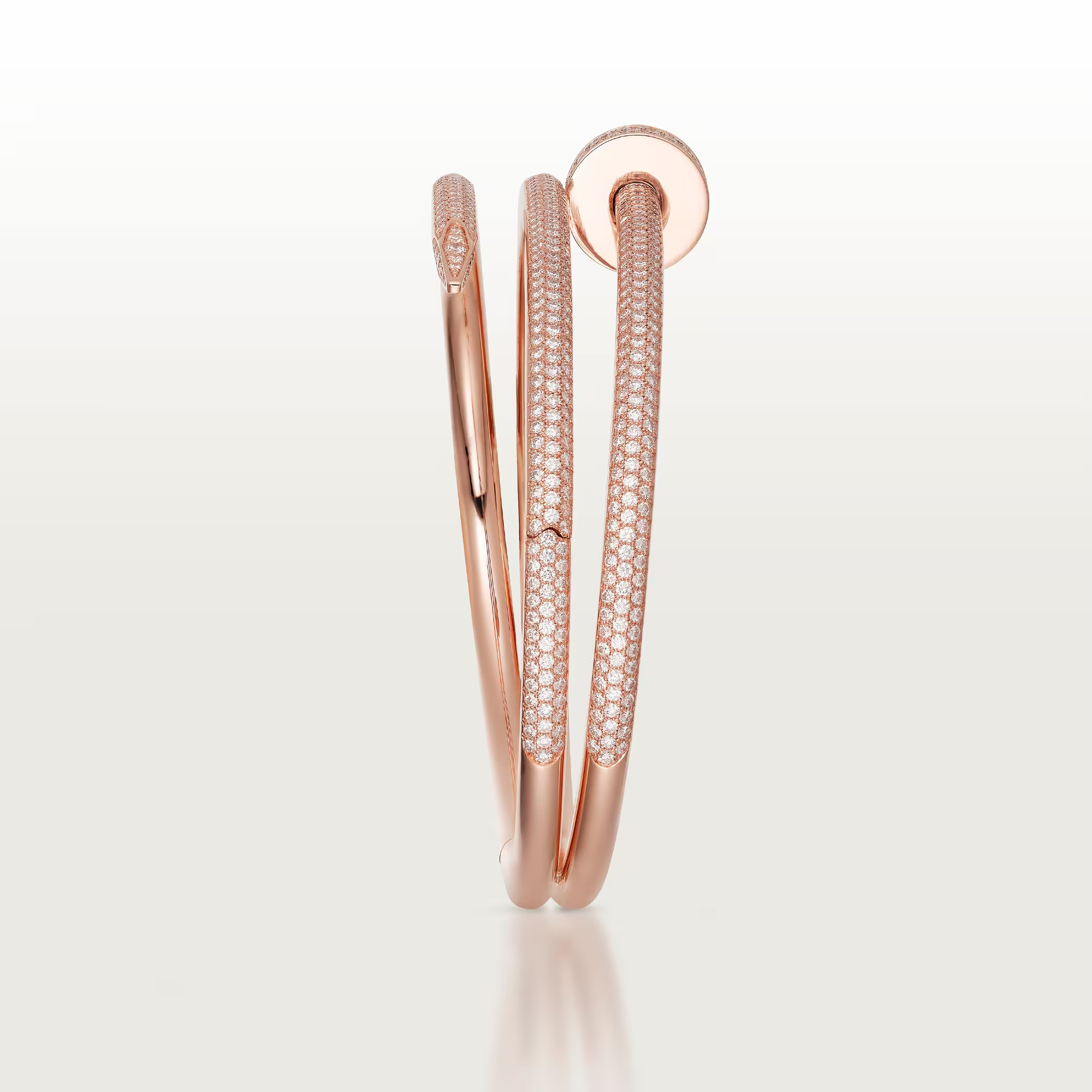 Carty Nails Infinity Wrap Bracelet, Rose  Gold, Half-Paved