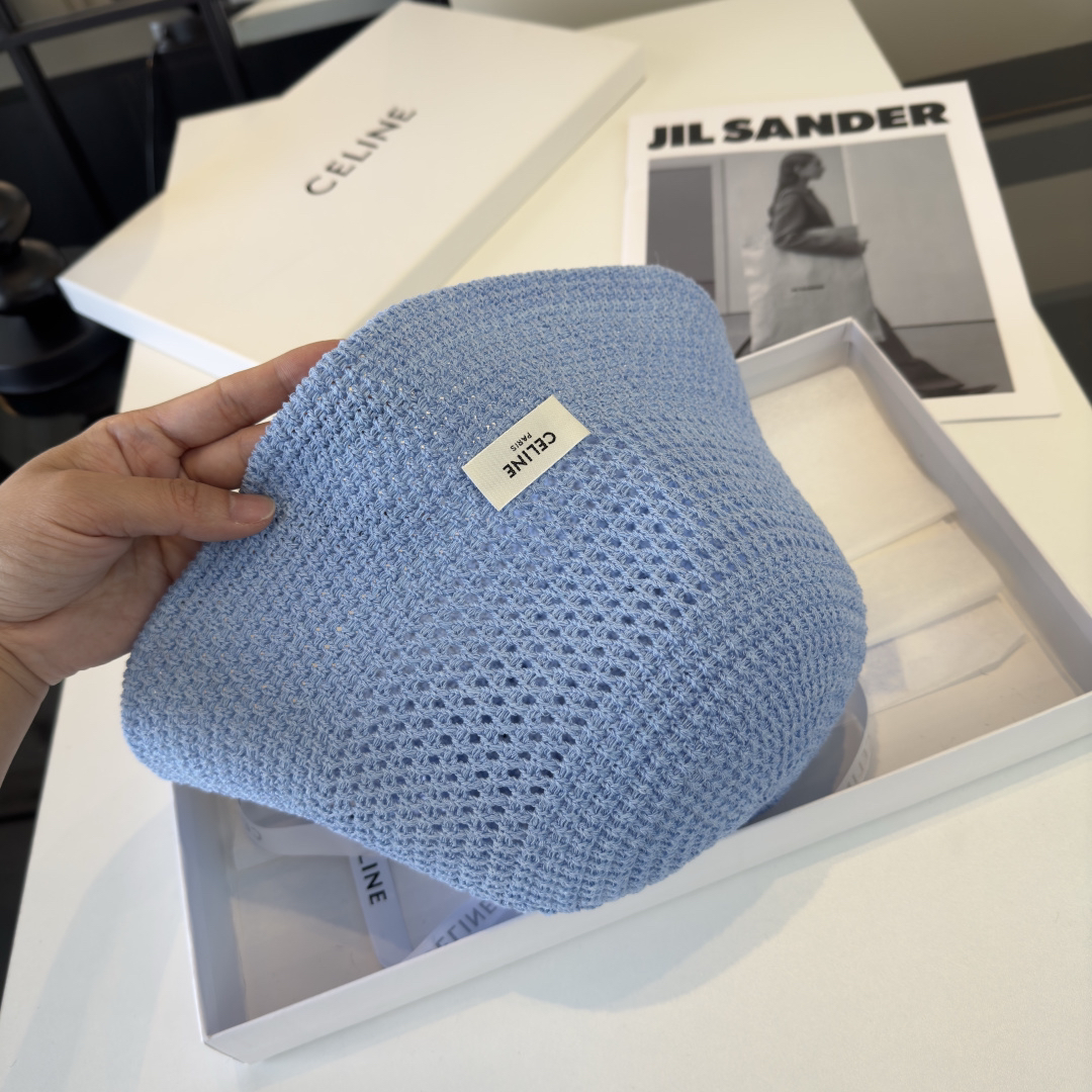 [TOP] CELINE  Sunshade Fishing Cap - Blue - 711 Luxury