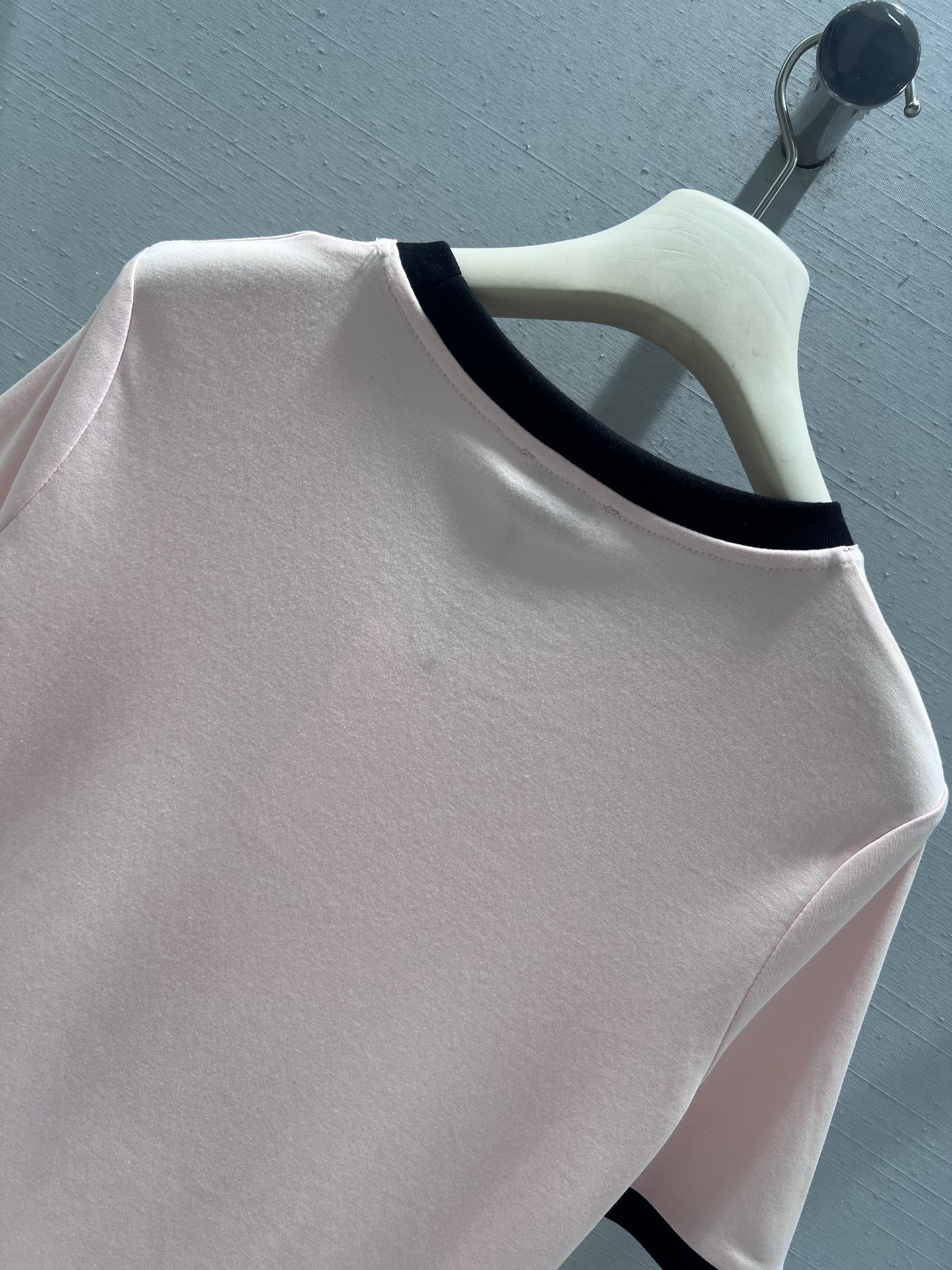 [TOP] CELINE Color Block Collar T-Shirt - Pink