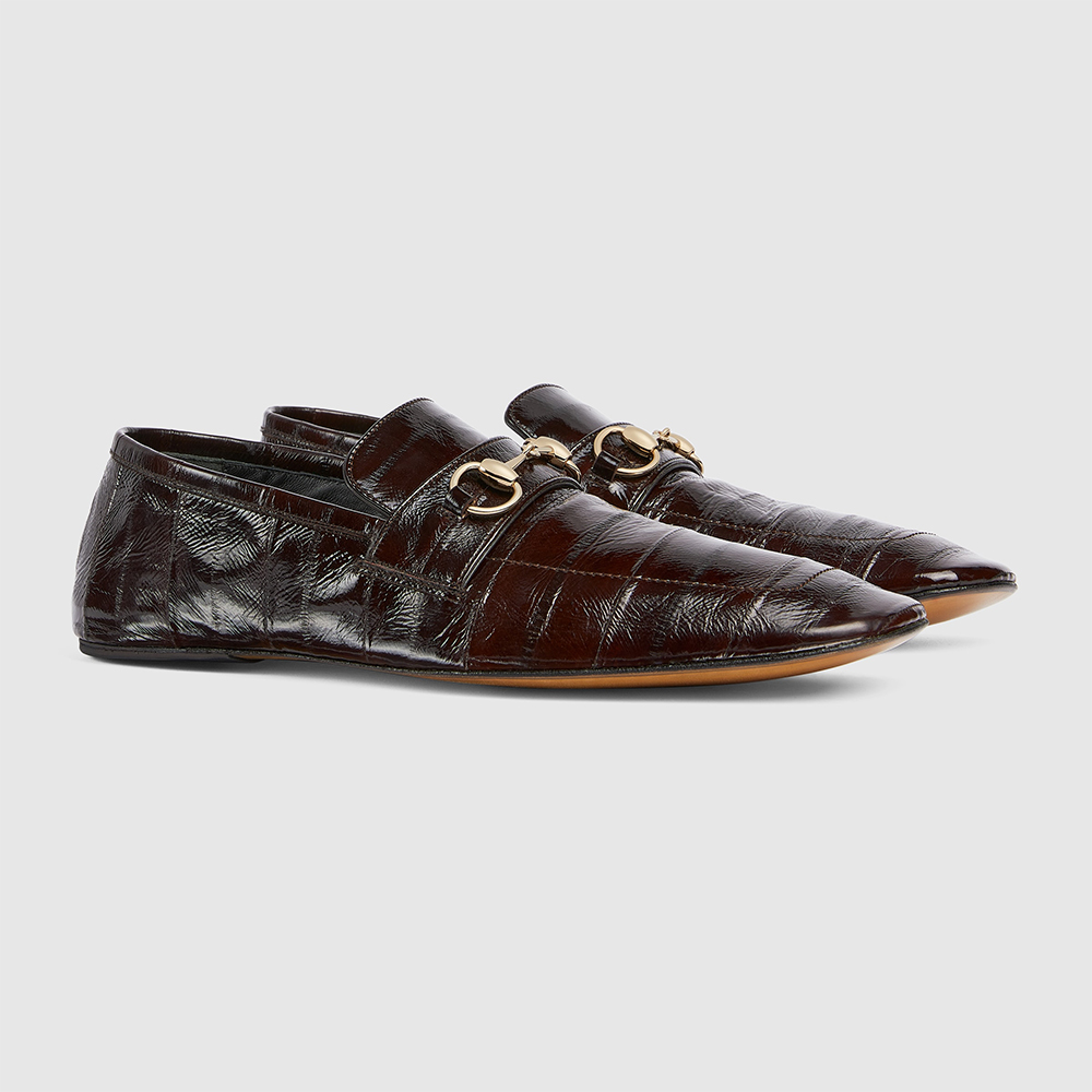 Gucci brown Shoes GUCCI Men's Ragazzo Eel Loafer in Dark Brown #388024 | Nigo Office
