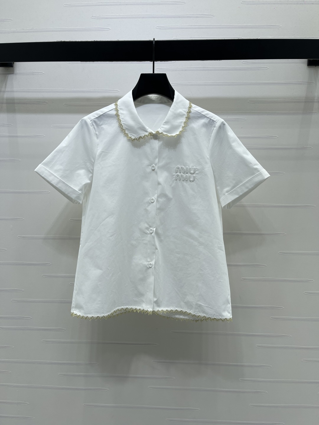 [TOP] Miu Miu Shirt + Skirt Set - White - 711 Luxury