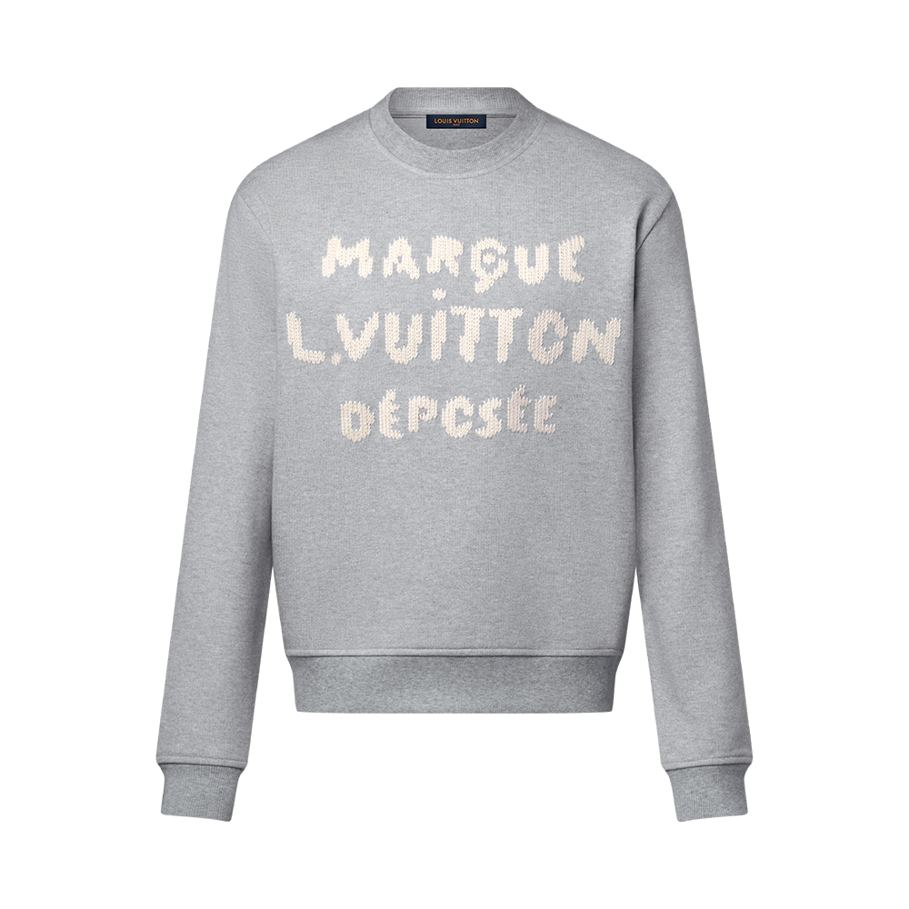 Louis Vuitton Clothing LOUIS VUITTON Embroidered Signature Sweatshirt #394436 | Nigo Office