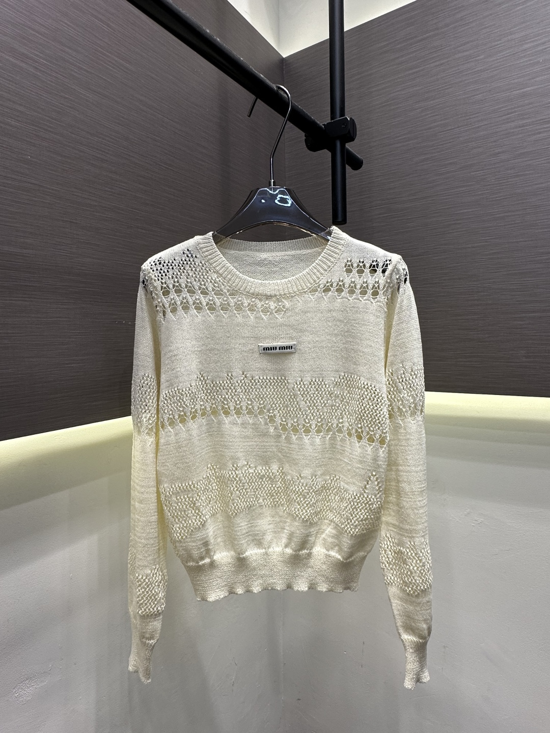 [TOP] Miu Miu Knitted Long-sleeved Shirt - 2 Colors - 711 Luxury