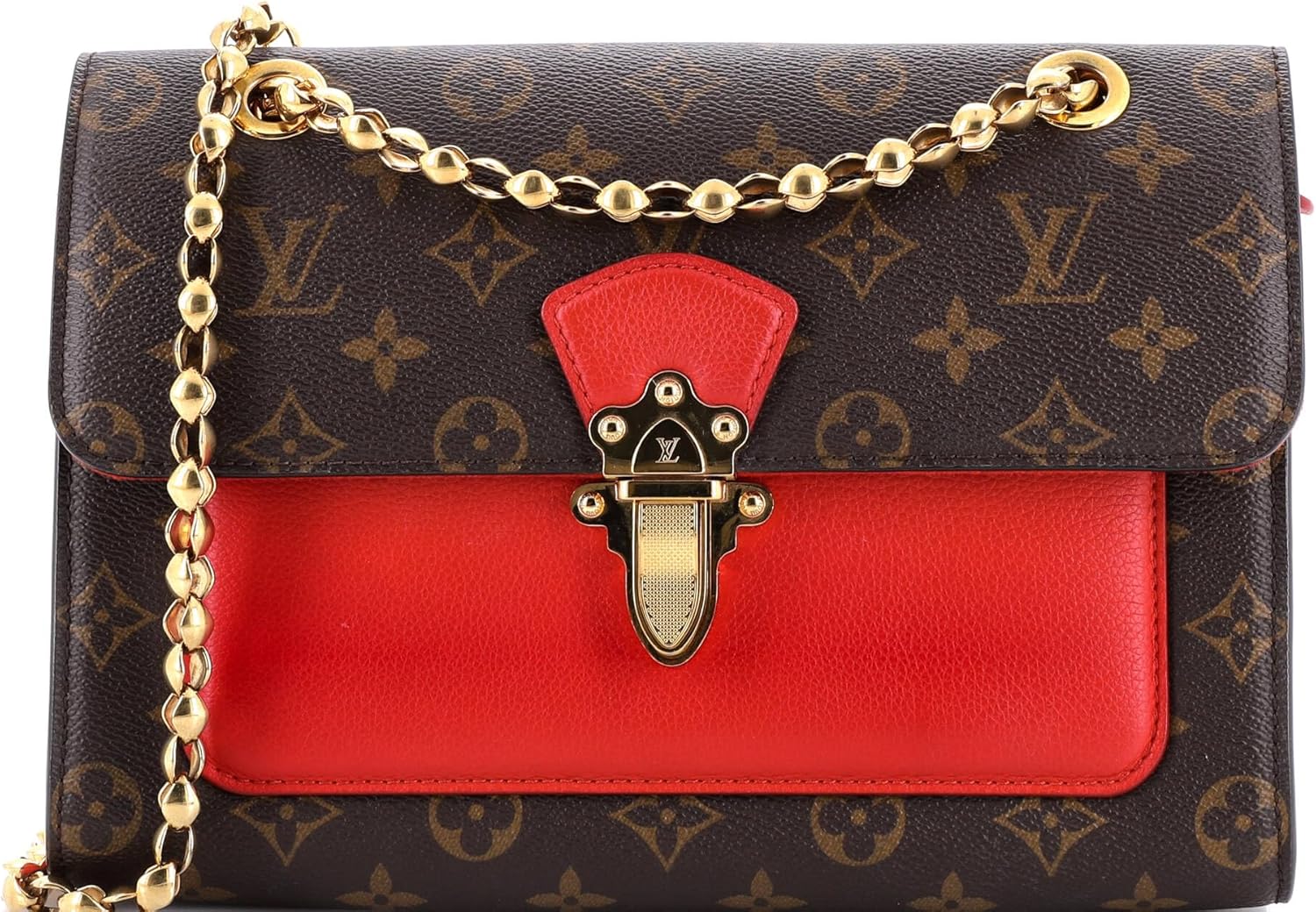 Louis Vuitton, Pre-Loved Victoire Handbag Monogram Canvas and Leather, Red