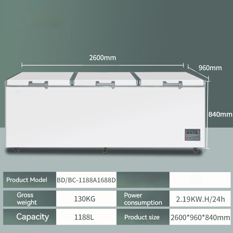 1188L 2.6m freezer--2.1CBM