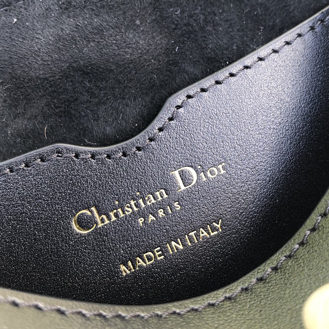 [TOP] Christian Dior Bobby Bag Calfskin 18x14x5cm - Black