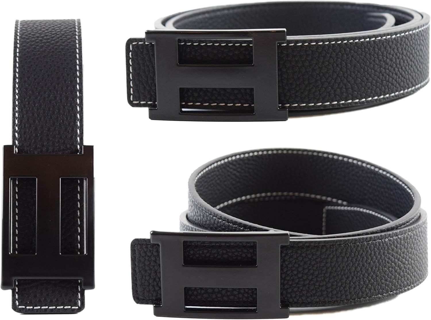 Dinamit Jeans Unisex Genuine Leather Casual Dress Belt with Buckle and Reversible Strap (Available in 2 Sizes)
