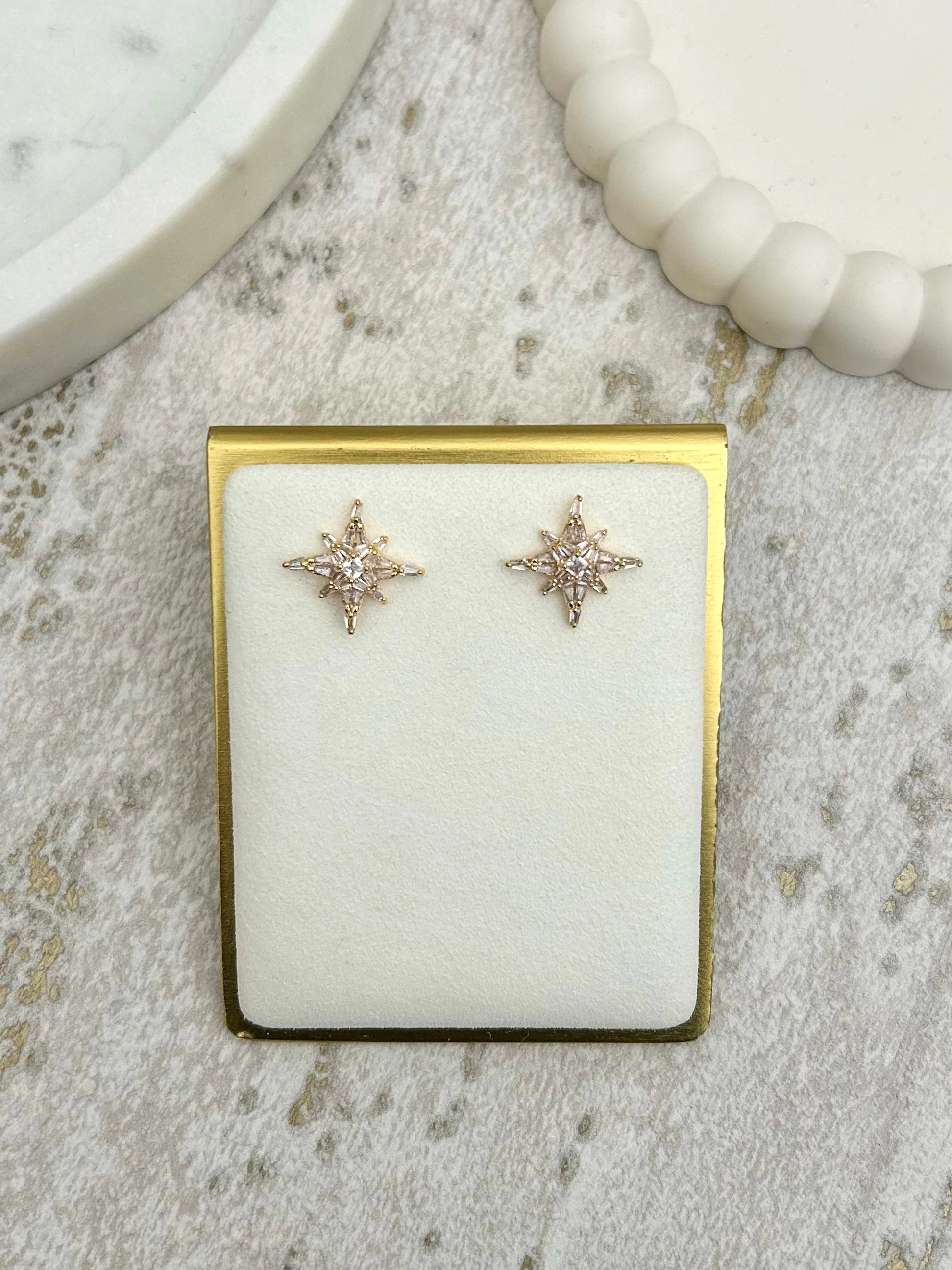 Gold Star Stud Earrings