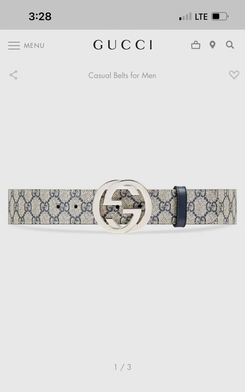 [TOP] GUCCI Men's GG Belt Canvas - Beige/Silver Buckle - 711 Luxury