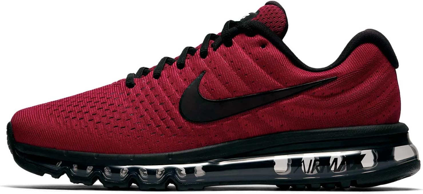 Nike Mens Air Max 2017 Low Top Lace Up Running Sneaker (10, Team Red/Black-Dark Grey)