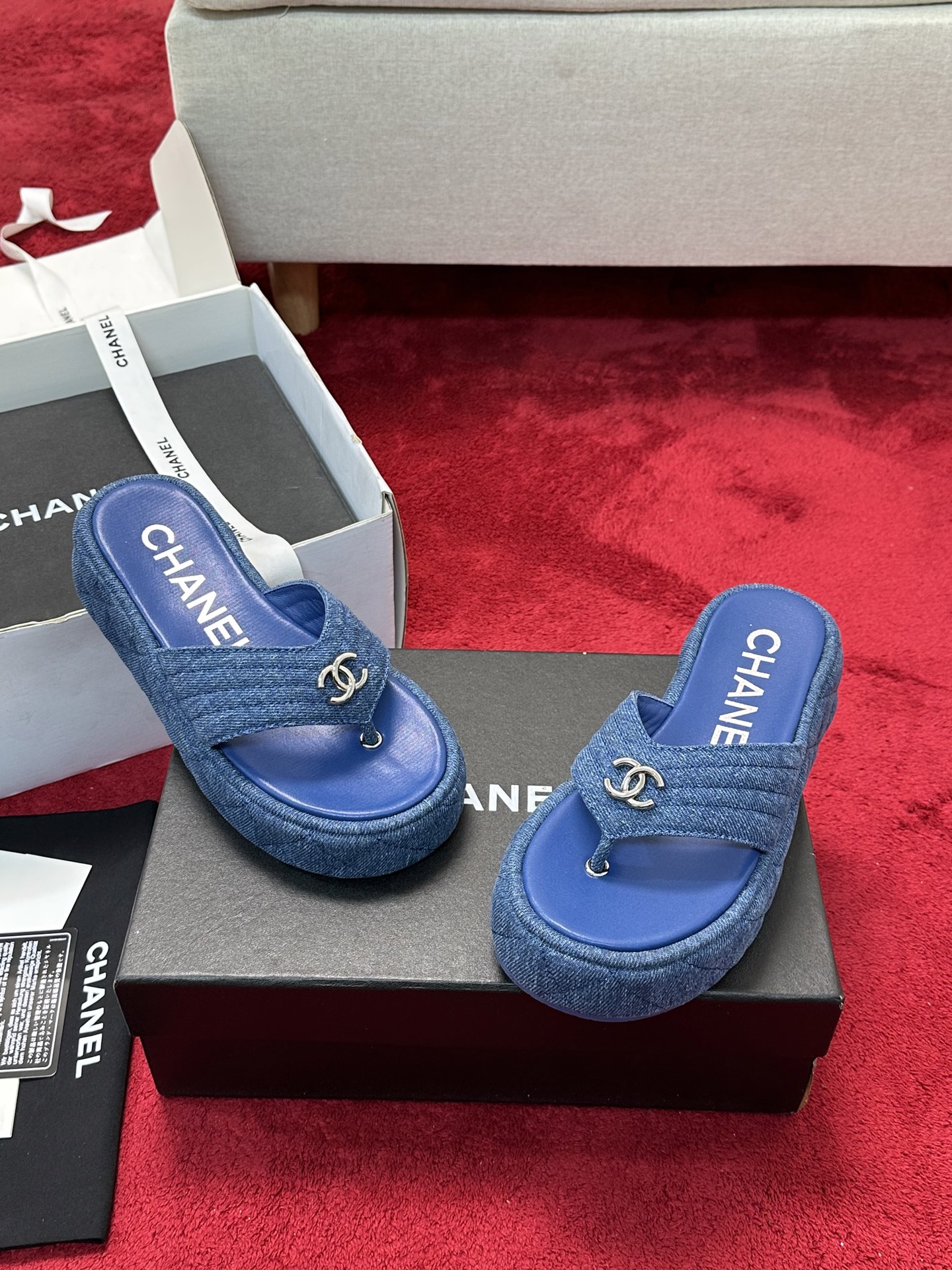 [TOP] CHANEL Sandals - Blue