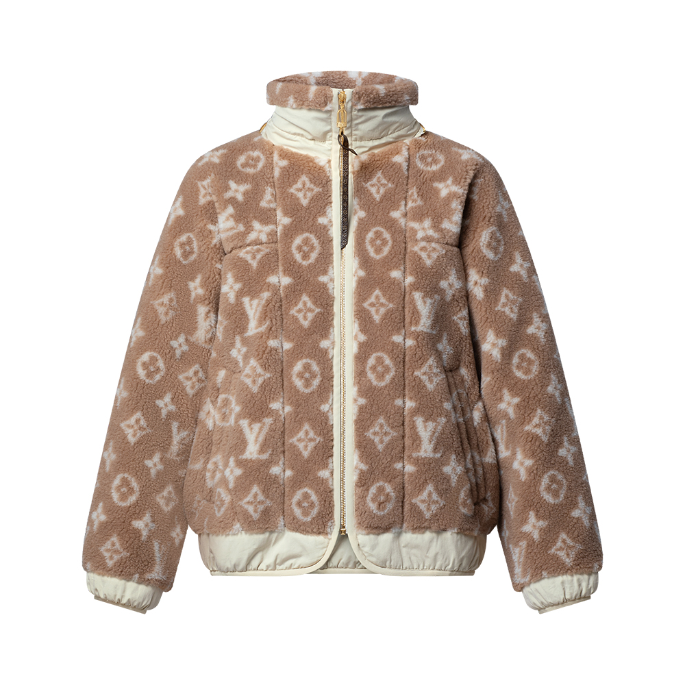 Louis Vuitton Clothing LOUIS VUITTON Monogram Fleece Hooded Jacket #393240 | Nigo Office