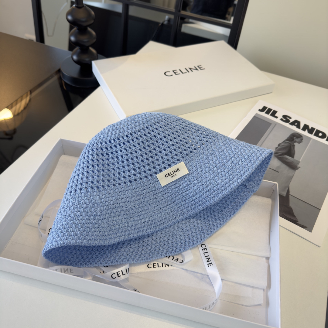[TOP] CELINE  Sunshade Fishing Cap - Blue - 711 Luxury